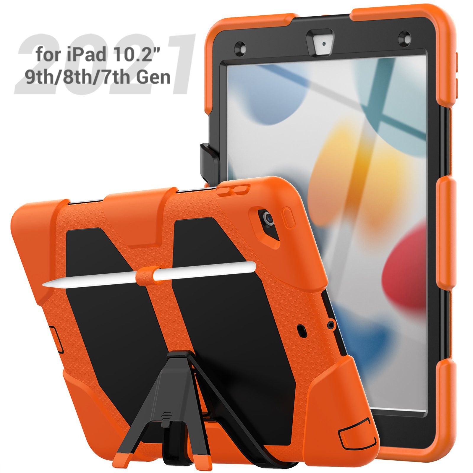 Lobwerk Tablet-Hülle 3in1 Hülle für Apple iPad Mini 6 2021 6 Generation, Sturzdämpfung, Aufstellfunktion, Outdoor