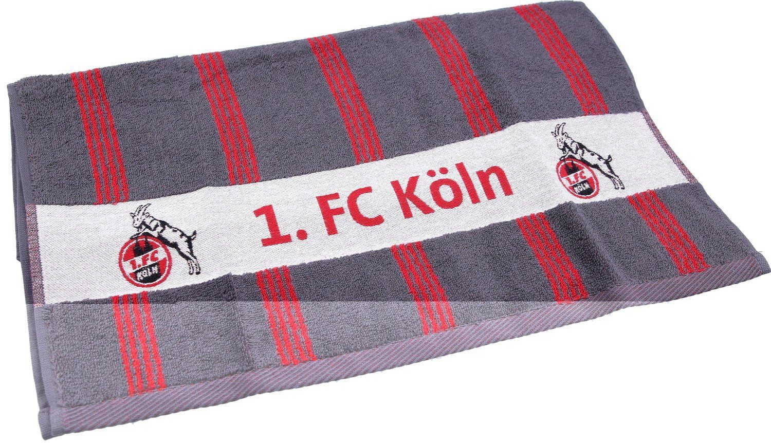 1. FC Köln Handtuch 1. FC Köln Duschtuch gestreift 70x140cm