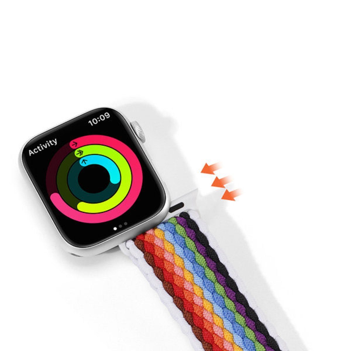 Watch) Ducis Strap Bunte Apple Version) (Mixture II Armband Schleifenarmband Uhrenarmband für Streifen Hell Dux