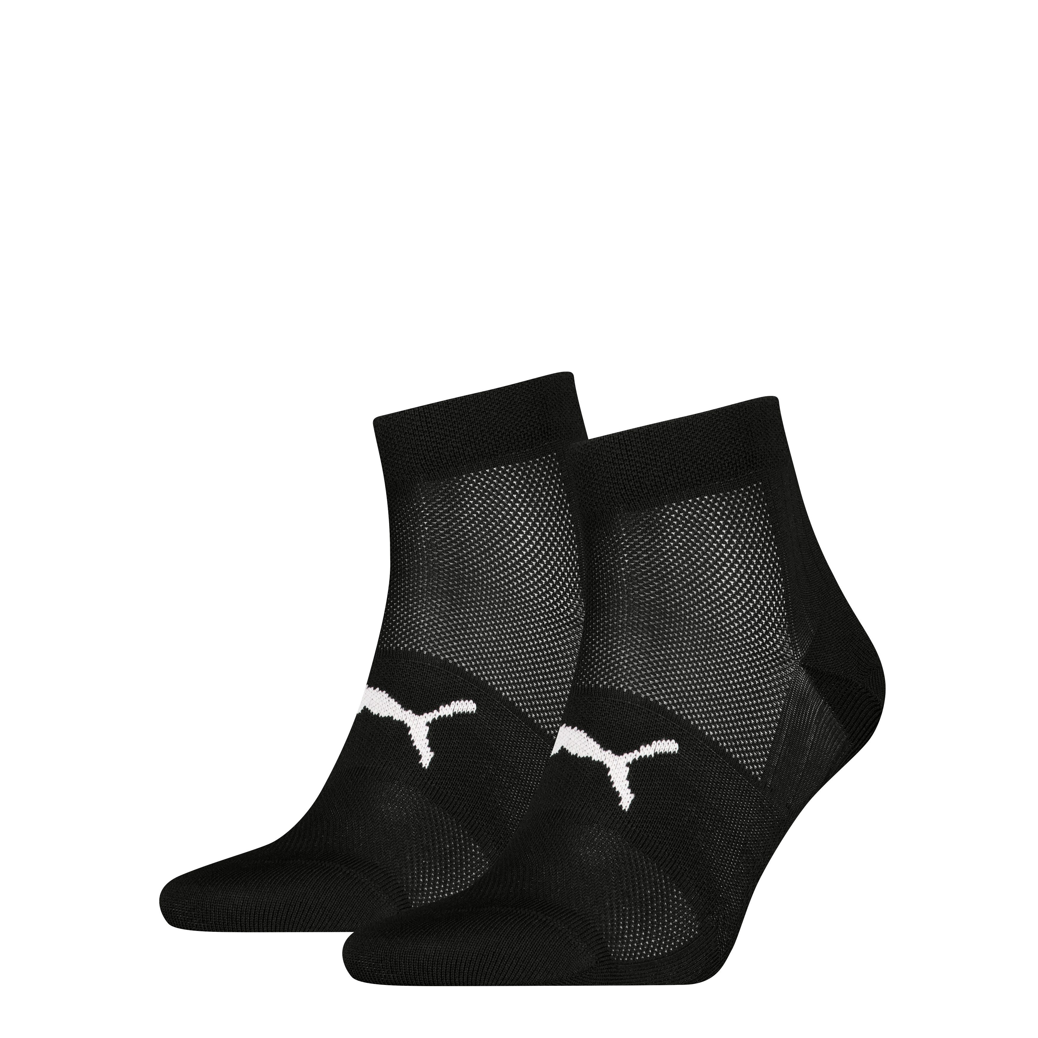 PUMA Kurzsocken PUMA UNISEX SPORT LIGHT QUARTER 2P (2 Paar) mit verstärktem Fersen- und Zehenbreich