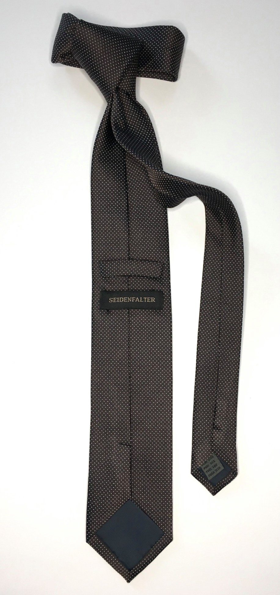 Seidenfalter Seidenfalter 6cm im Design Braun Picoté Krawatte Krawatte Krawatte edlen Picoté Seidenfalter
