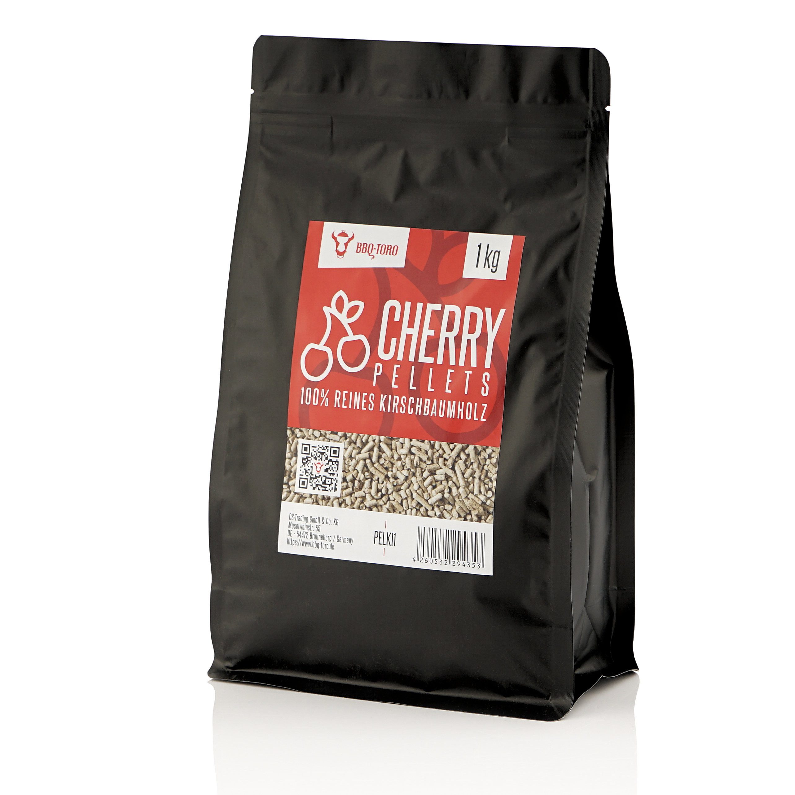 BBQ-Toro Holzpellets Cherry Pellets aus 100% Kirschbaumholz, 1 kg, 1.00 kg