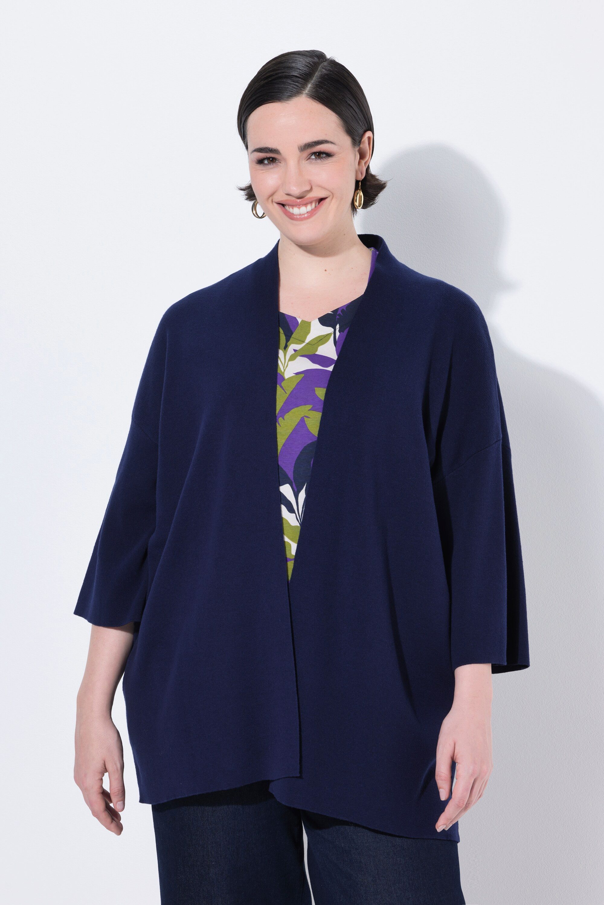 Ulla Popken Strickjacke Strickjacke oversized offene günstig online kaufen