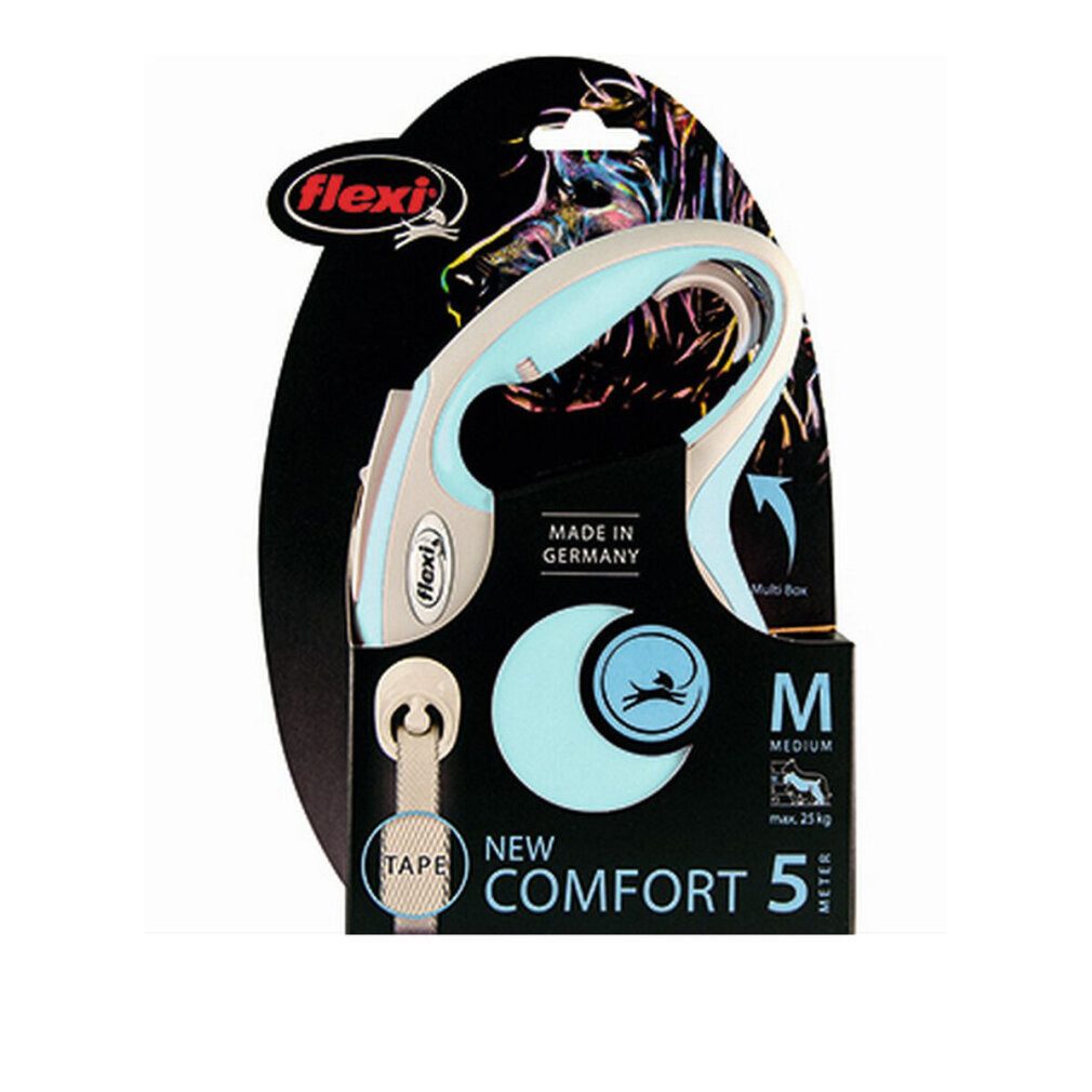 Thumbnail - flexi Hundeleine Hundeleine NEW COMFORT Größe S Hellblau, (Packung)
