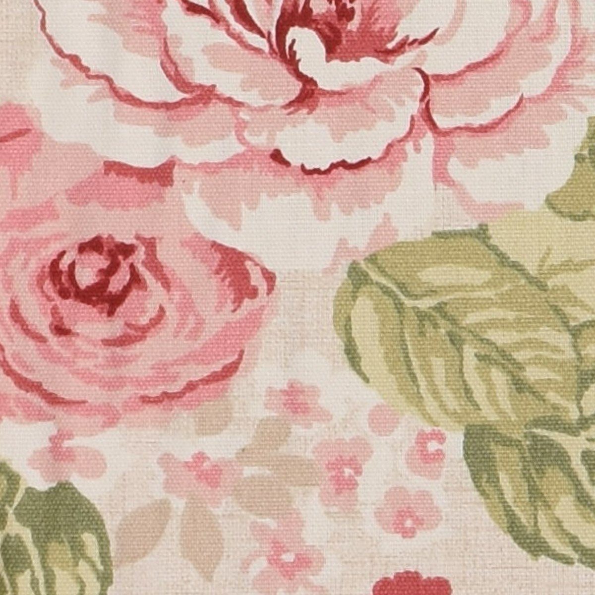 SCHÖNER LEBEN. Tischdecke SCHÖNER LEBEN. Tischdecke Blumen Rosen beige grün rot, handmade