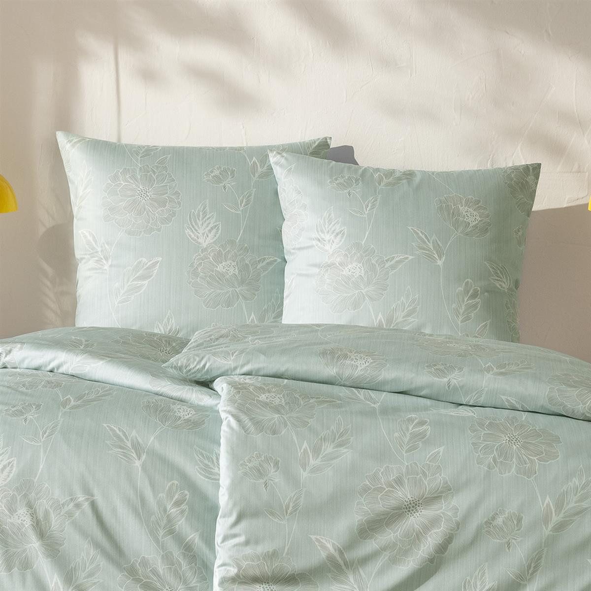 Estella Bettwäsche Estella Interlock Jersey Bettwäsche Edessa 6759-614 eisblau 135x200, 2 teilig