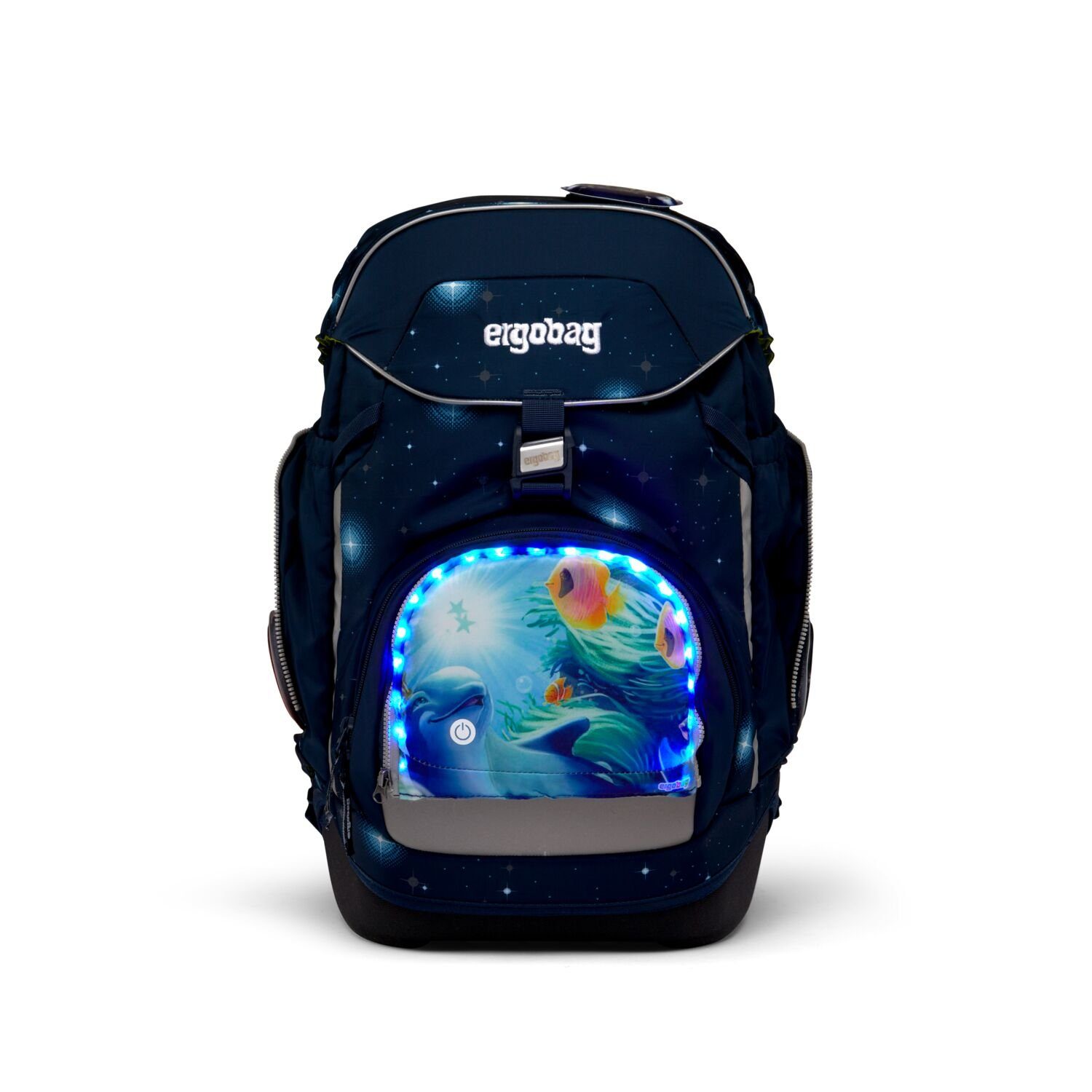 Unterwasser ergobag LED Fronttasche (1 Stück), Schulranzen Sichtbarkeit, Zippies