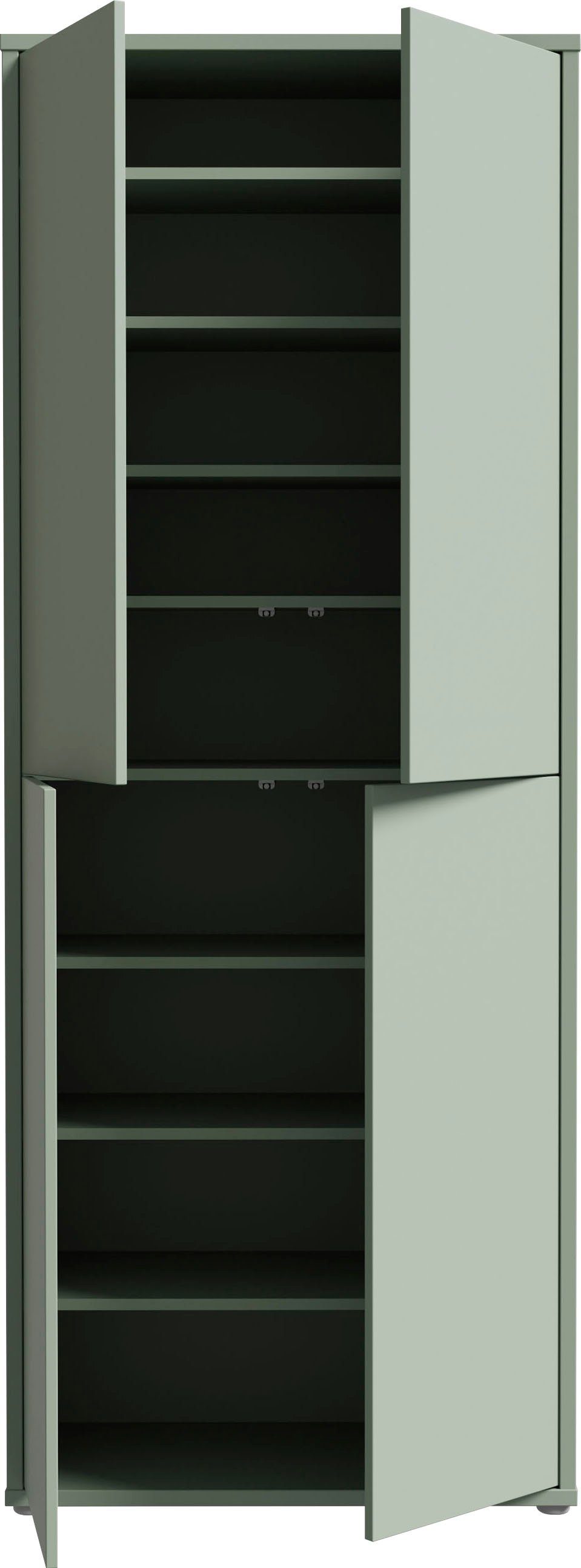 FORTE Schuhschrank Alice Springs, Schuhschrank, Höhe 191,9 cm, 4 Türen, viel Platz (B/H/T 74,5/191,9/34,9 cm) Stauraumschrank, Mehrzweckschrank, Breite 74,5 cm, – Bild 4 von 5