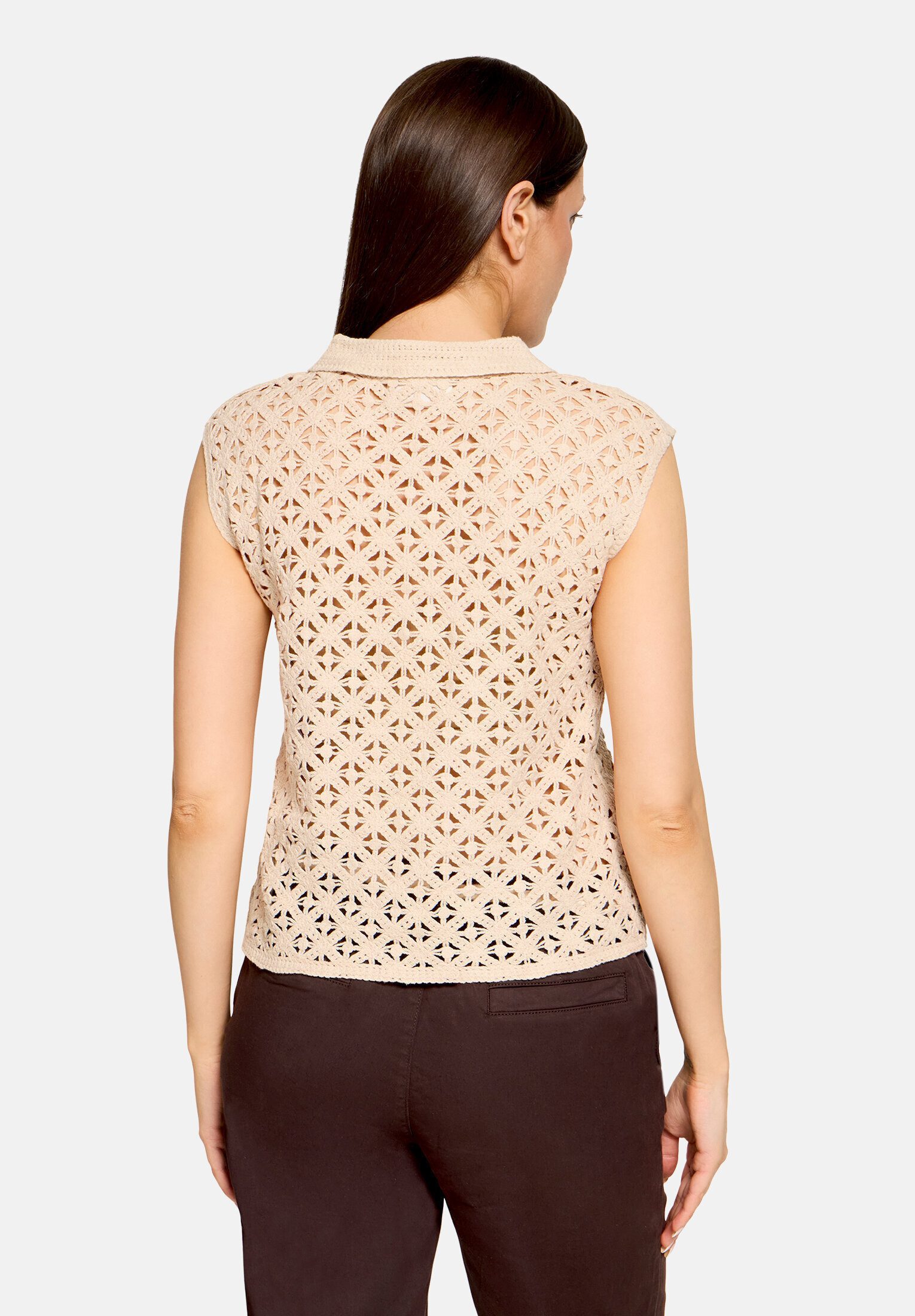 Cartoon Kurzarmshirt Damen mit V-Ausschnitt (1-tlg)