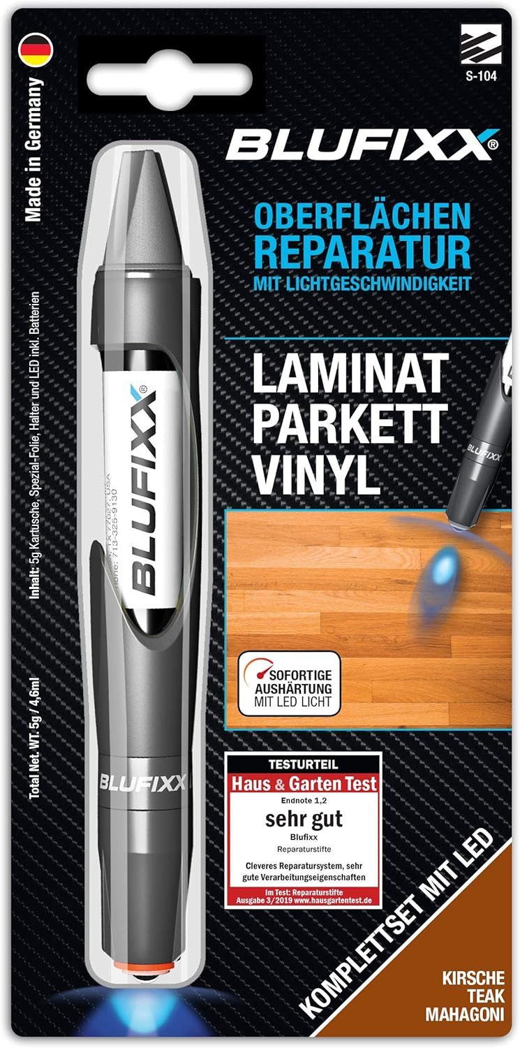 Boden-Reparaturset BLUFIXX Smart-Repair Spezial Set (Laminat) PW Kirsche/Teak/Mahagoni