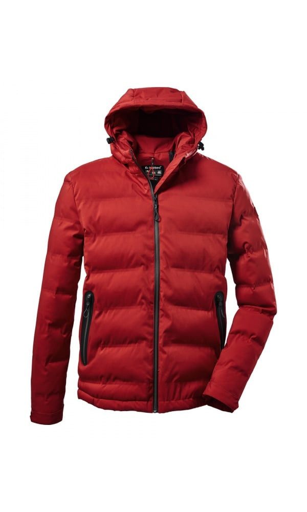 Killtec Allwetterjacke Steppjacke Kow 151 mit Kapuze - wasser- und windabweisend - rot Herren