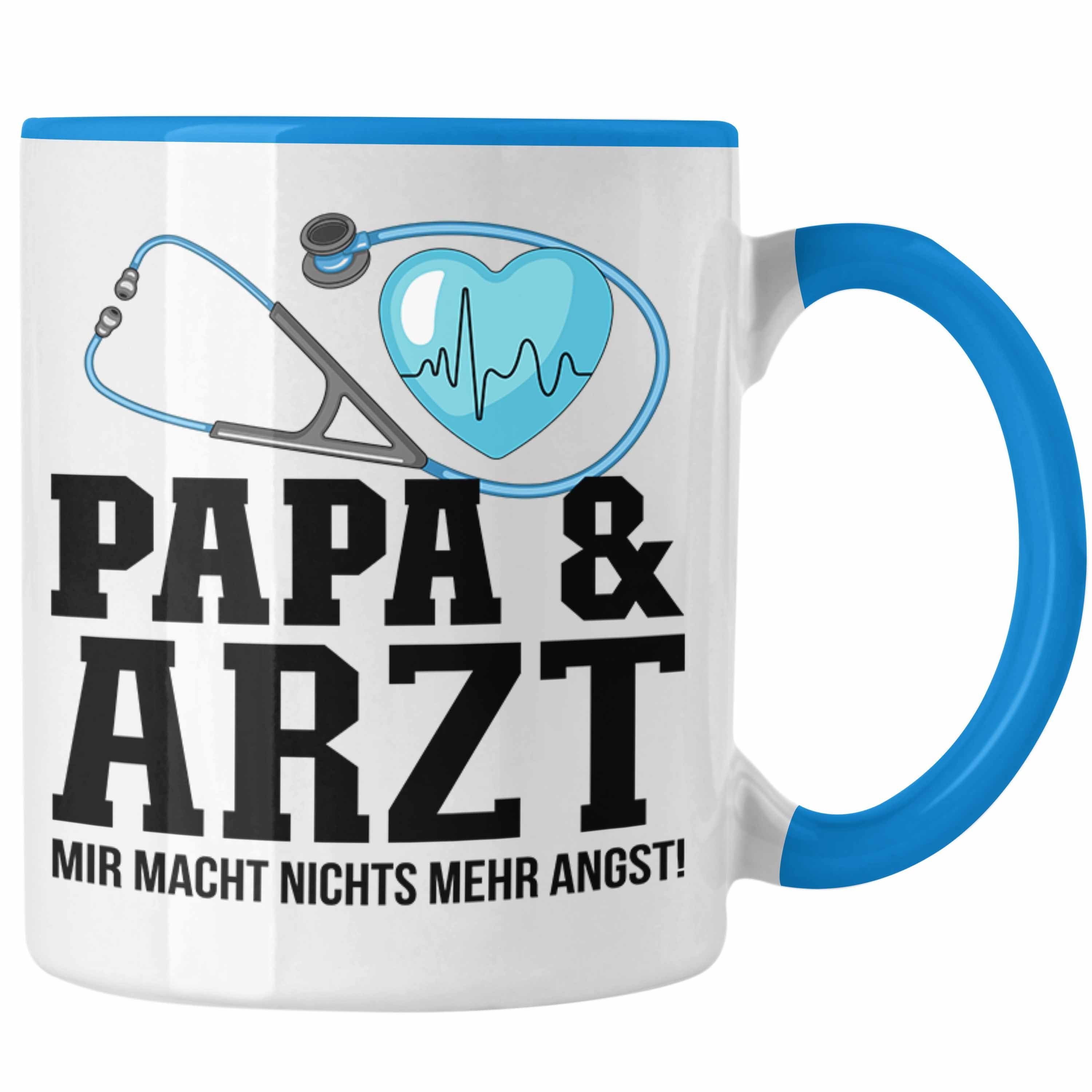 für Geburtst - Tasse Arzt Geschenkidee Trendation Tasse Vater Blau Ärzte Papa und Trendation