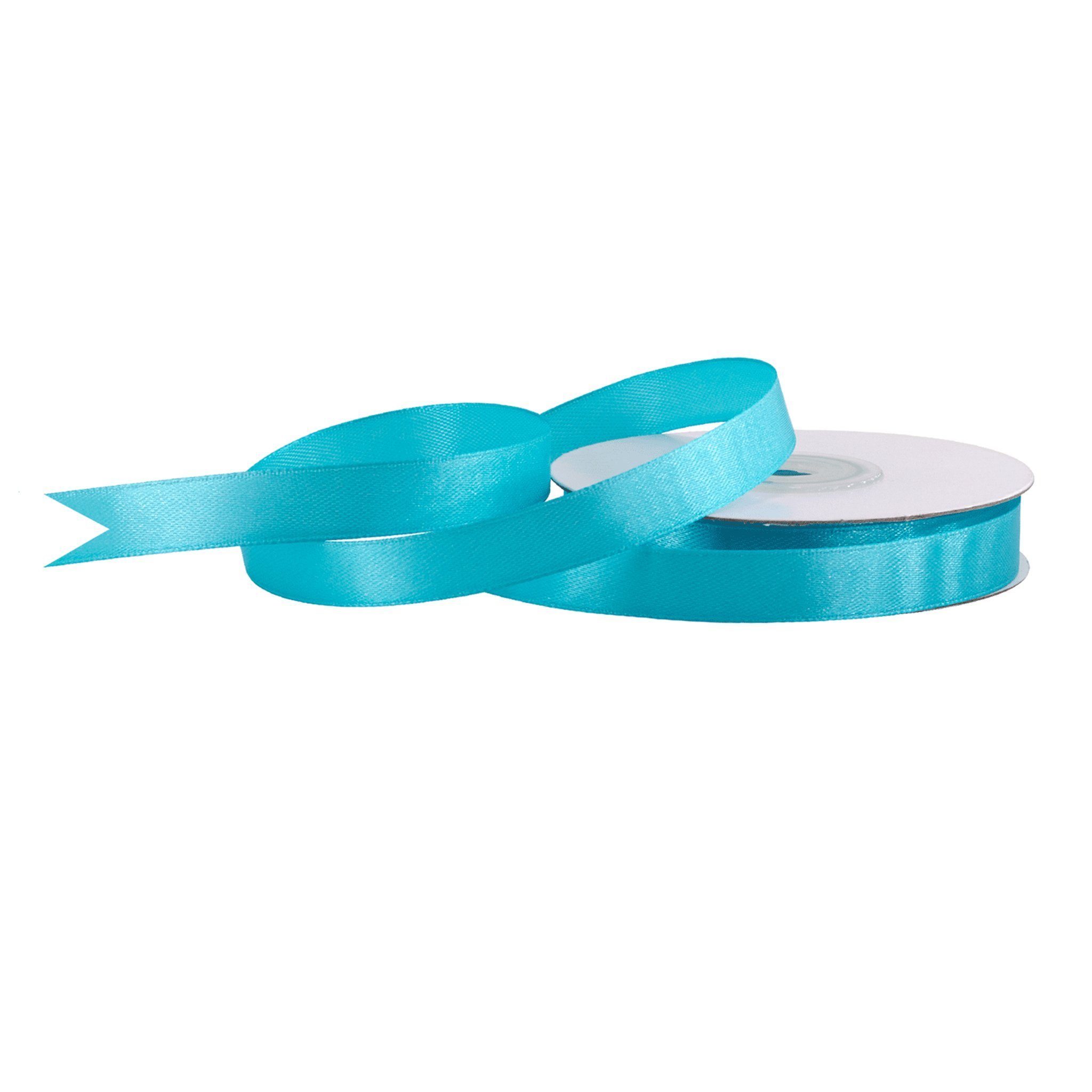 Creativery Satinband, Satinband 12mm x 25m Rolle Helltürkis
