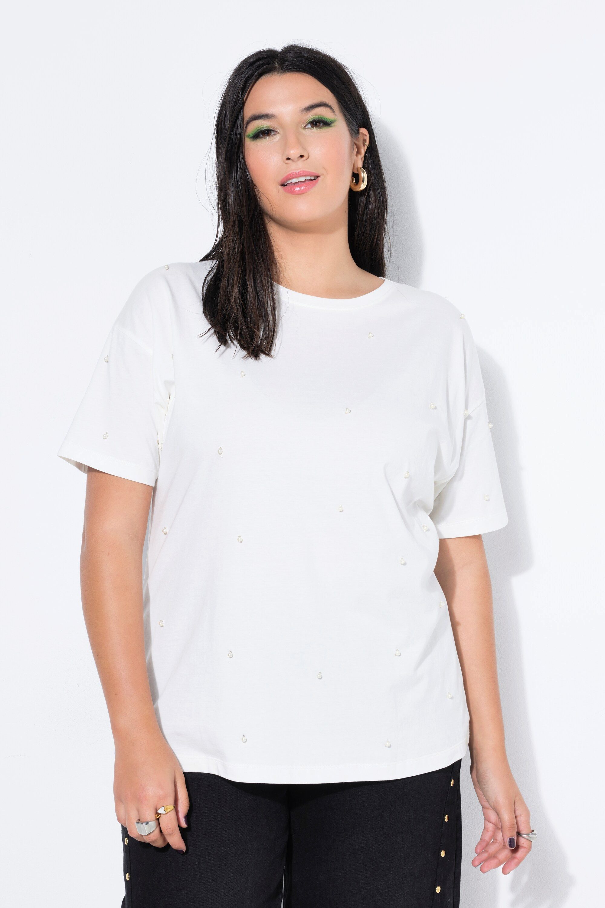 Studio Untold T-Shirt T-Shirt Zierperlen Halbarm. € 35,99