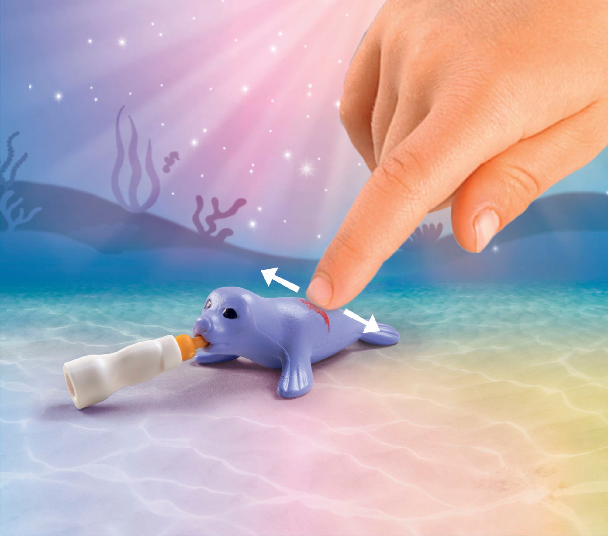 Playmobil® Unterwasser-Tierpflege der Meeresbewohner (71499) Konstruktions-Spielset, (114 St), Playmobil Princess Magic, Made in Germany – Bild 4 von 5