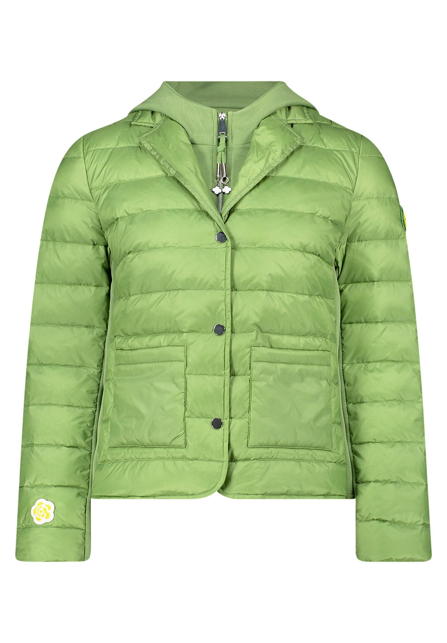 Cartoon Steppjacke Damen mit abnehmbarer Kapuze