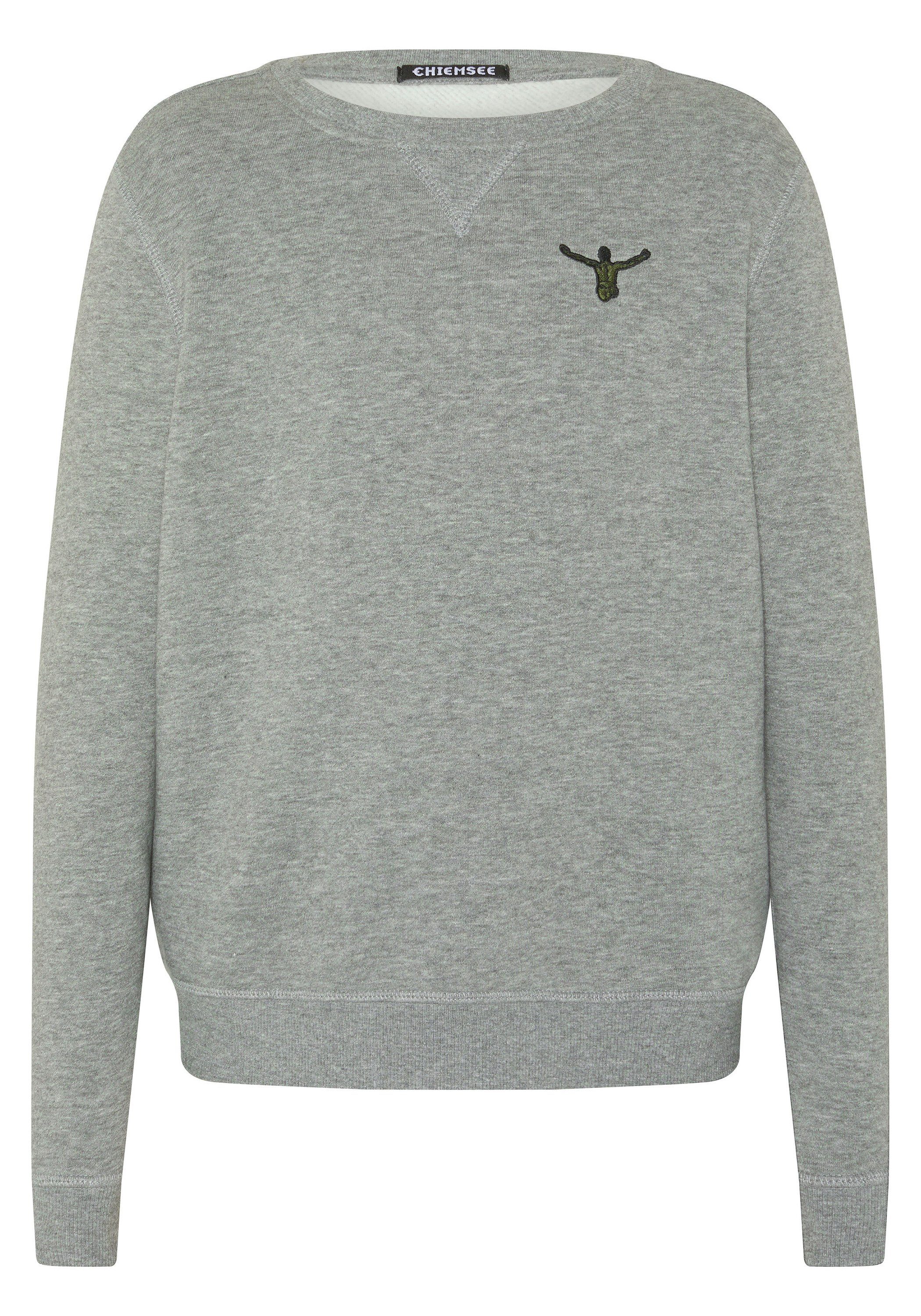 Gray Sweatshirt Sweater Chiemsee Neutral Jumper-Print mit Melange 17-4402M 1
