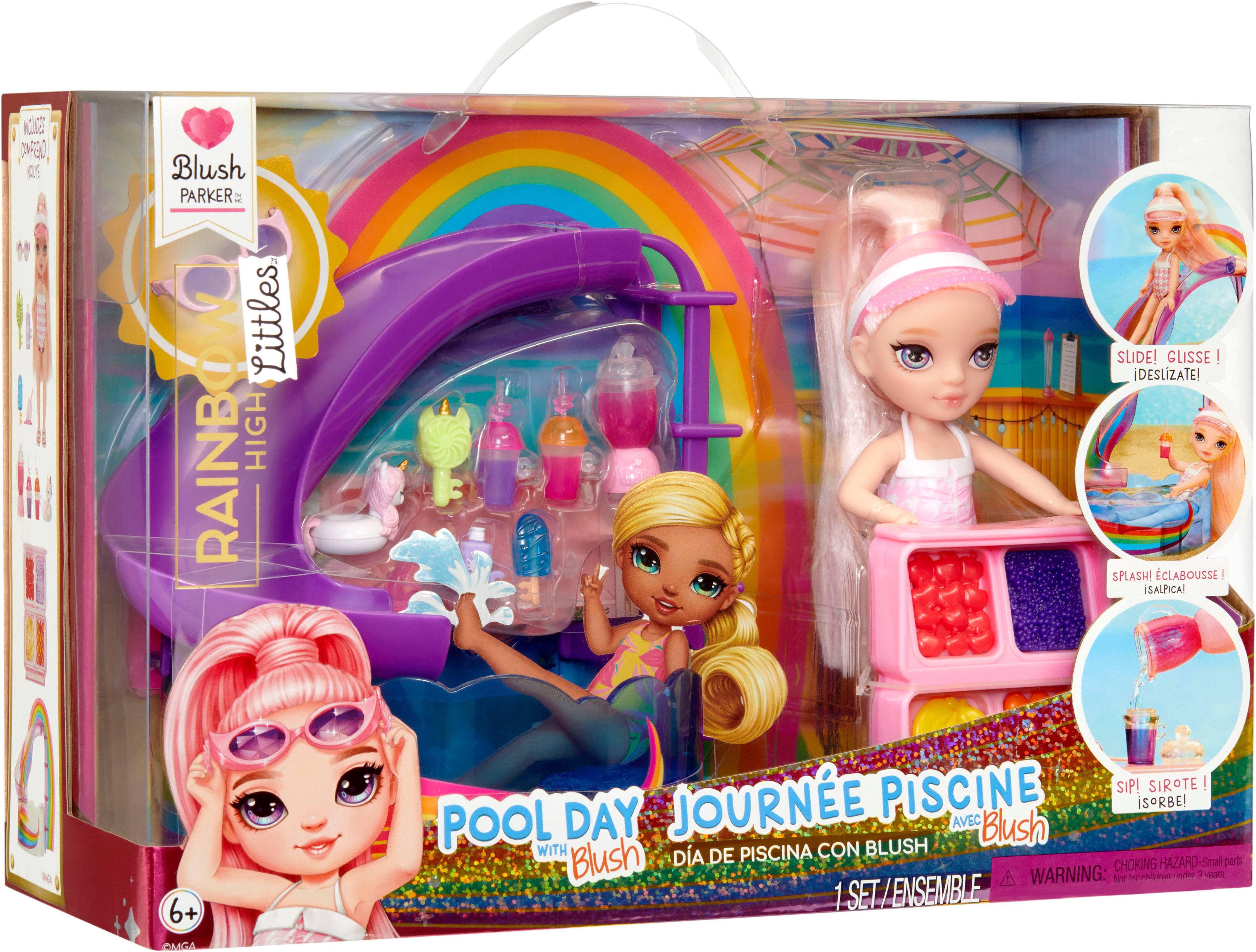 Rainbow High Minipuppe Rainbow High Little Pool Day with Blush Playset – Bild 5 von 5