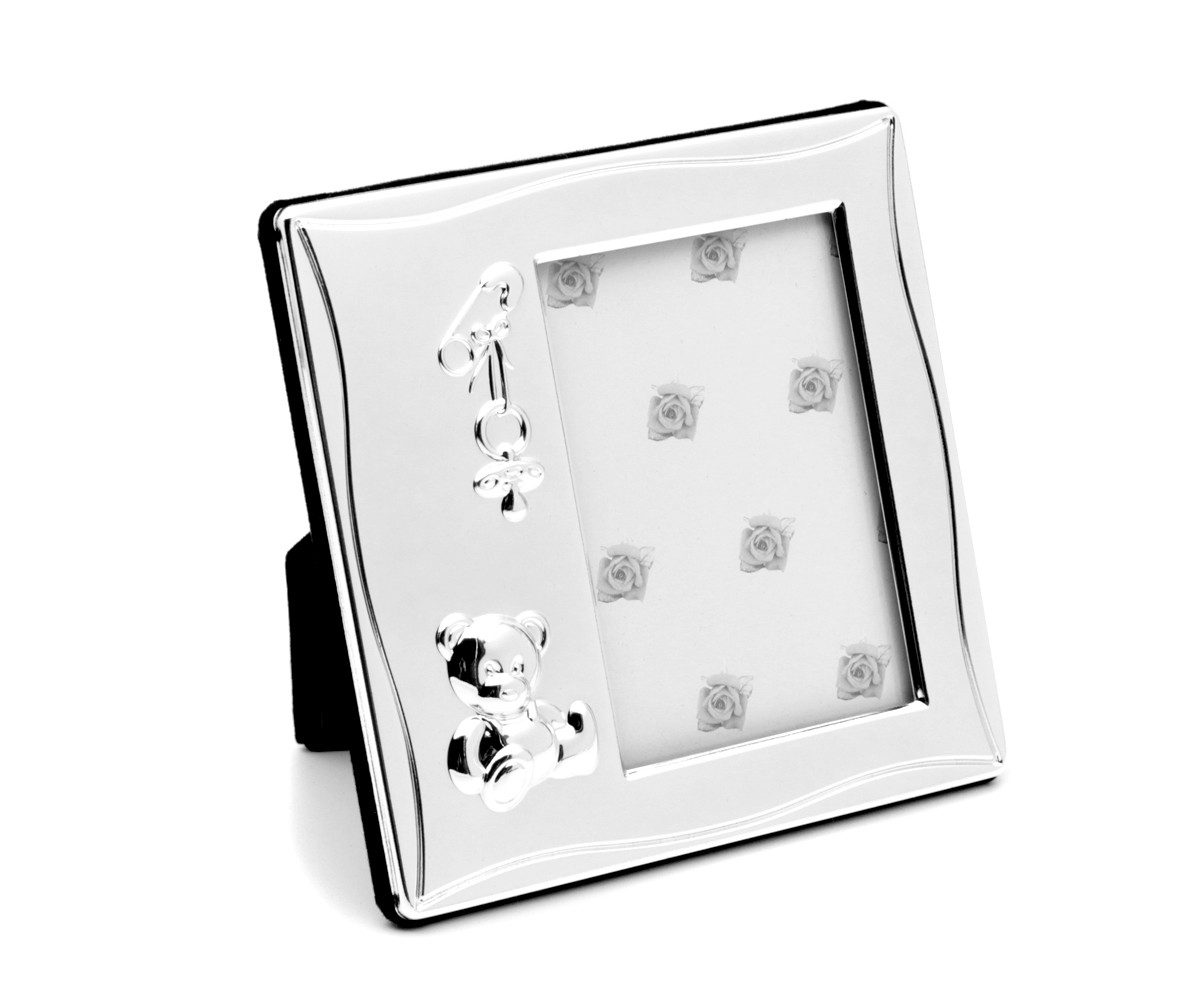 Brillibrum Bilderrahmen Bilderrahmen Baby Bärchen 7 x 10 cm Fotorahmen Silber Bilderrahmen