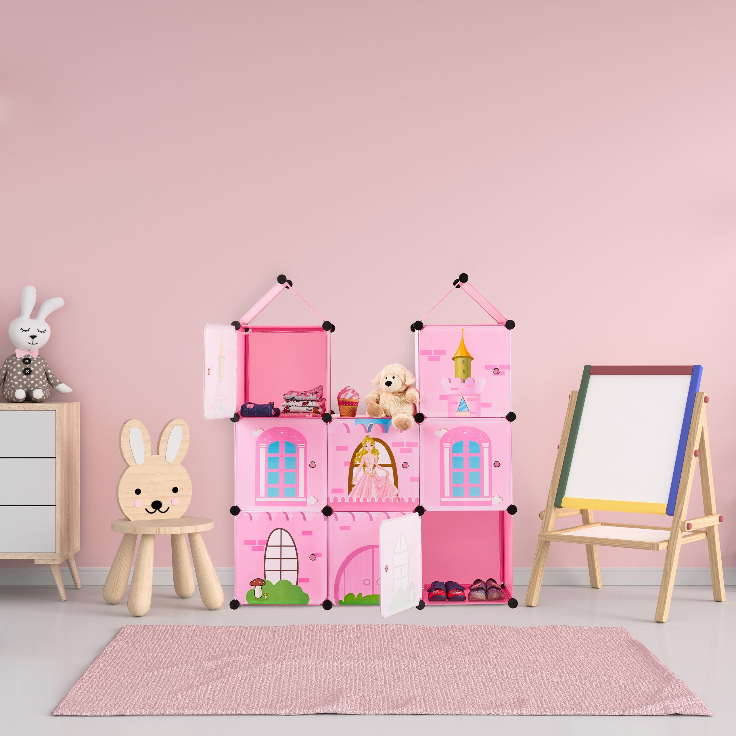 relaxdays Steckregal Kinderzimmer als Schloss günstig online kaufen