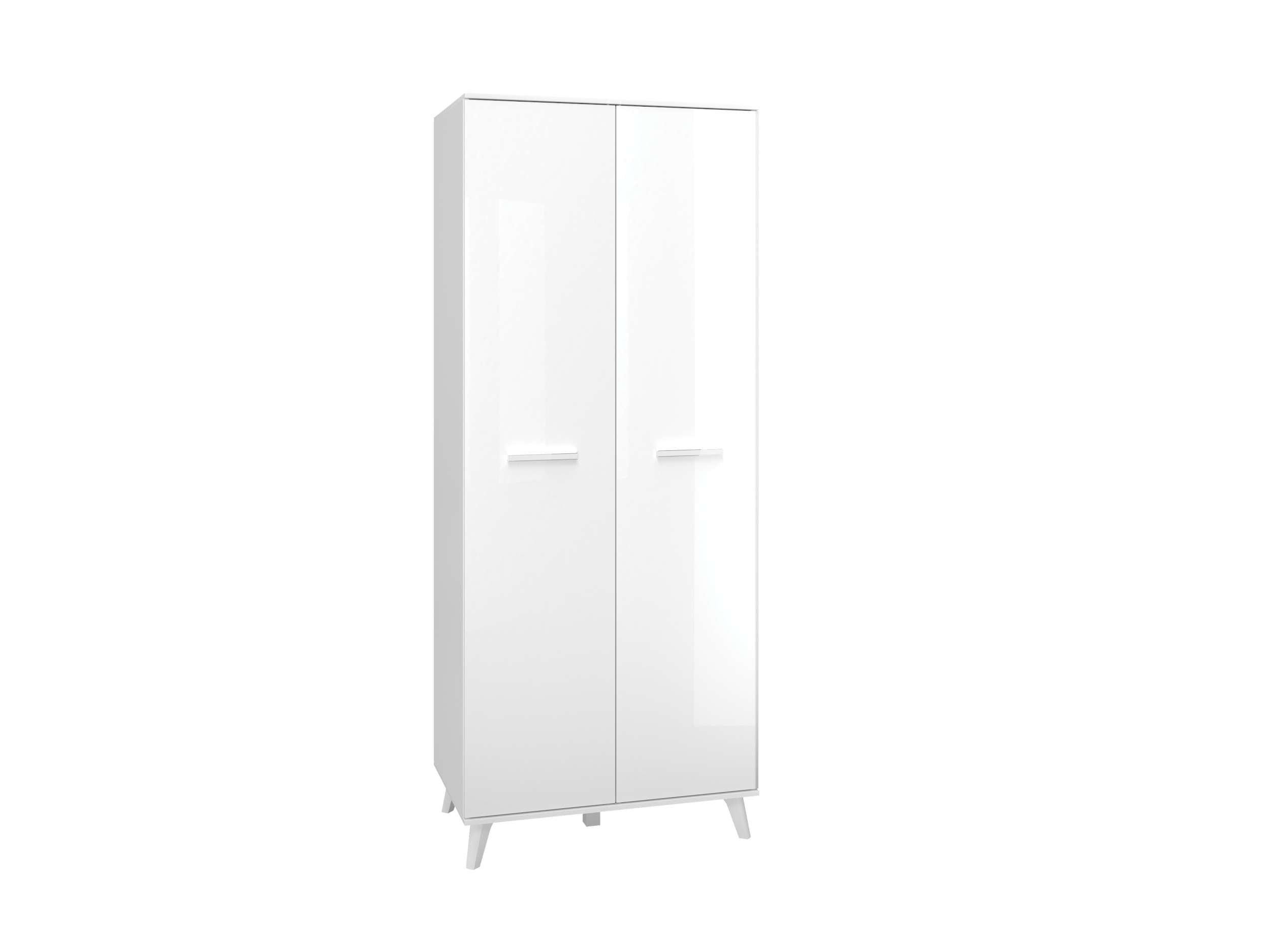 Weiß Spanplatte, Modern Celine Einlegeböden, Stylefy Hochglanz Design mit Kleiderschrank) Stauraumschrank (Standschrank, 2-türig,