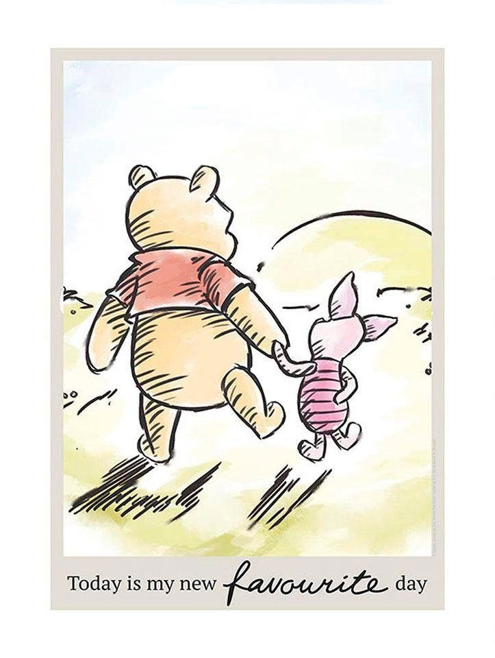 Komar Bild Winnie the Pooh Today, Disney (1 St), Wandbild zur Dekoration im Kinderzimmer - ohne Rahmen