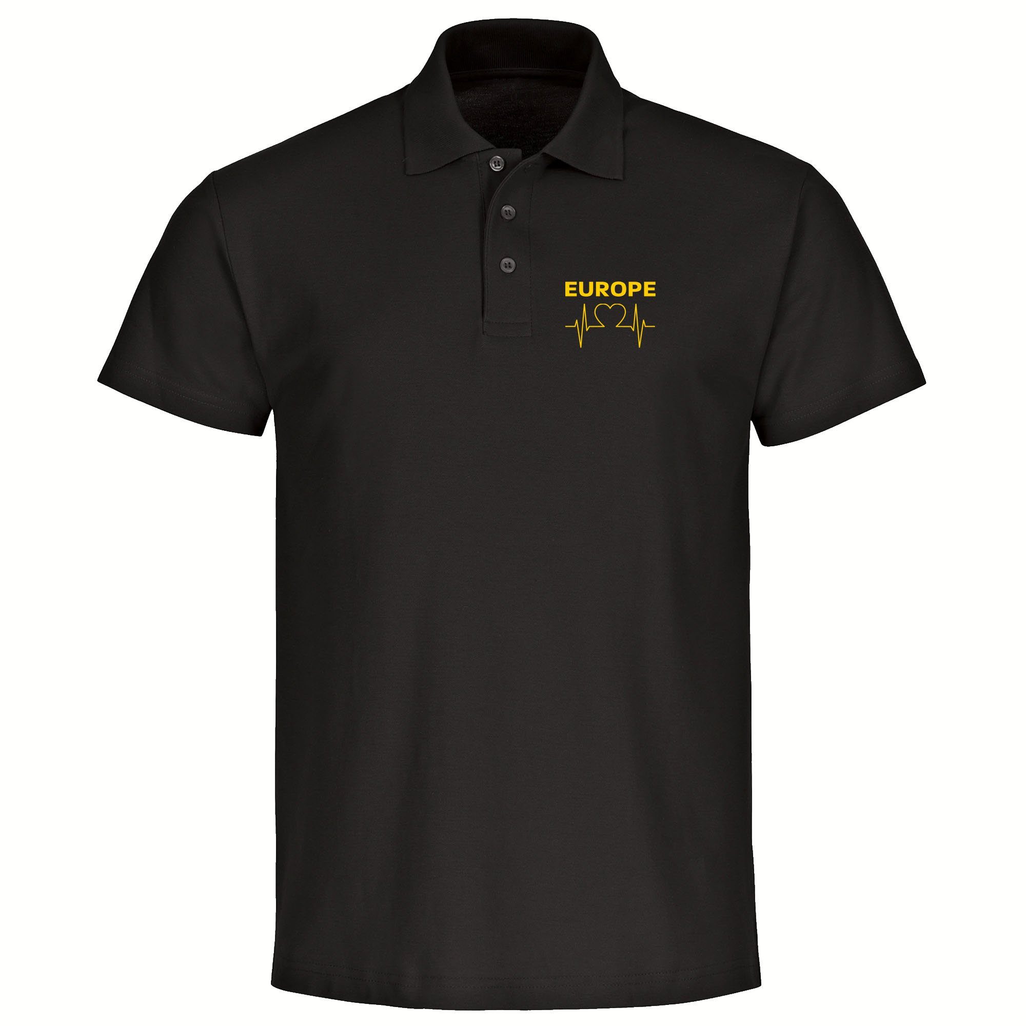 multifanshop Poloshirt Europe - Herzschlag - Polo