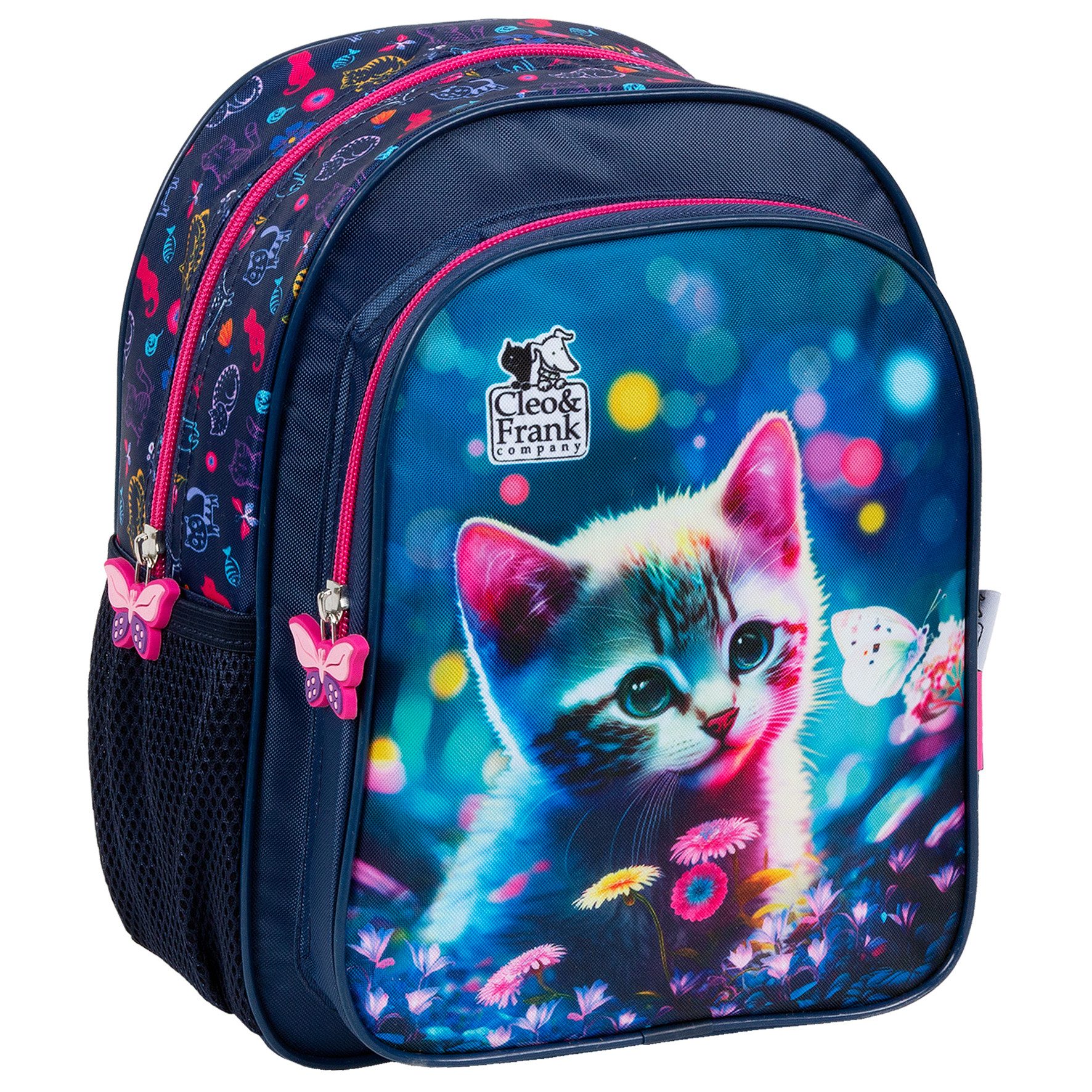 DERFORM Kinderrucksack Süße Katze Kinder Rucksack 28 cm Kindergarten Tasche Mädchen