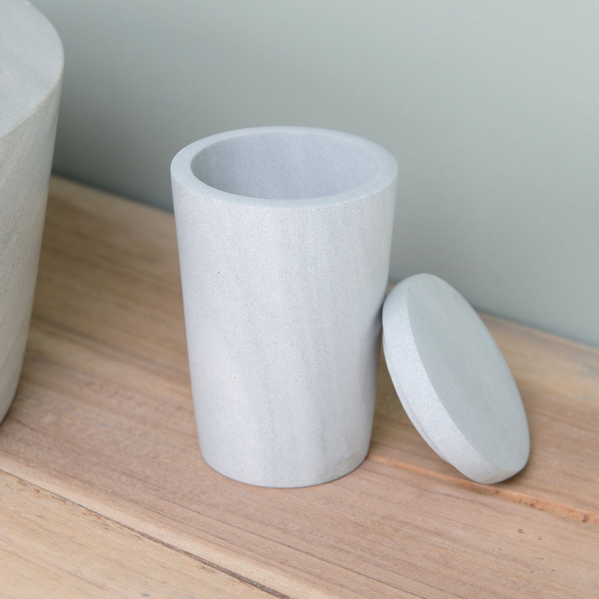 wohnfreuden Aufbewahrungsdose Sandstein Dose für Kosmetik Pinsel