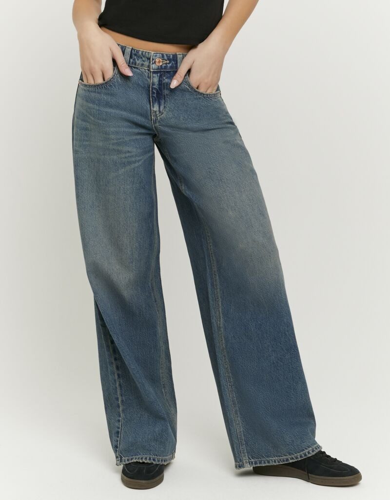 Tally Weijl Low-rise-Jeans SPADEDODA aus hochwertigem Baumwoll-Lyocell-Mix, tief geschnitten in weitem Fit