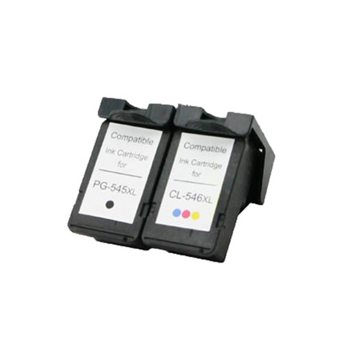 ABC Tintenpatrone (Kompatibles Set 2x Druckerpatrone für Canon PG-545XL + CL-546XL, G2555s MG2940 MG2950 MG2950s MG3050 MG3051 MG3052 MG3053 MX494 MX495 T)