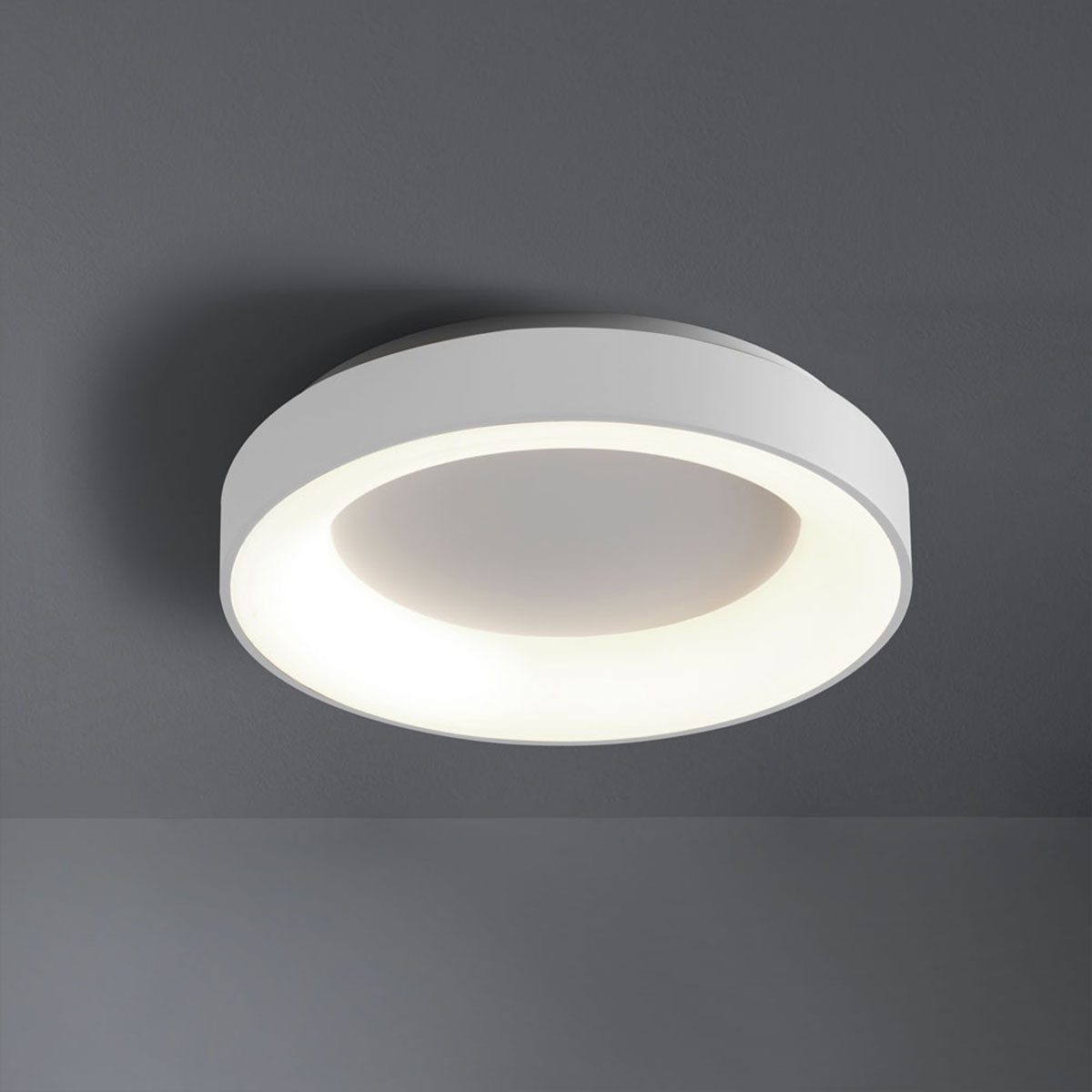 Vivida International Deckenleuchten Vivida Inner-R Deckenleuchte, Weiß, Ø: 60 cm, LED fest integriert, Warmweiß, Deckenlampe