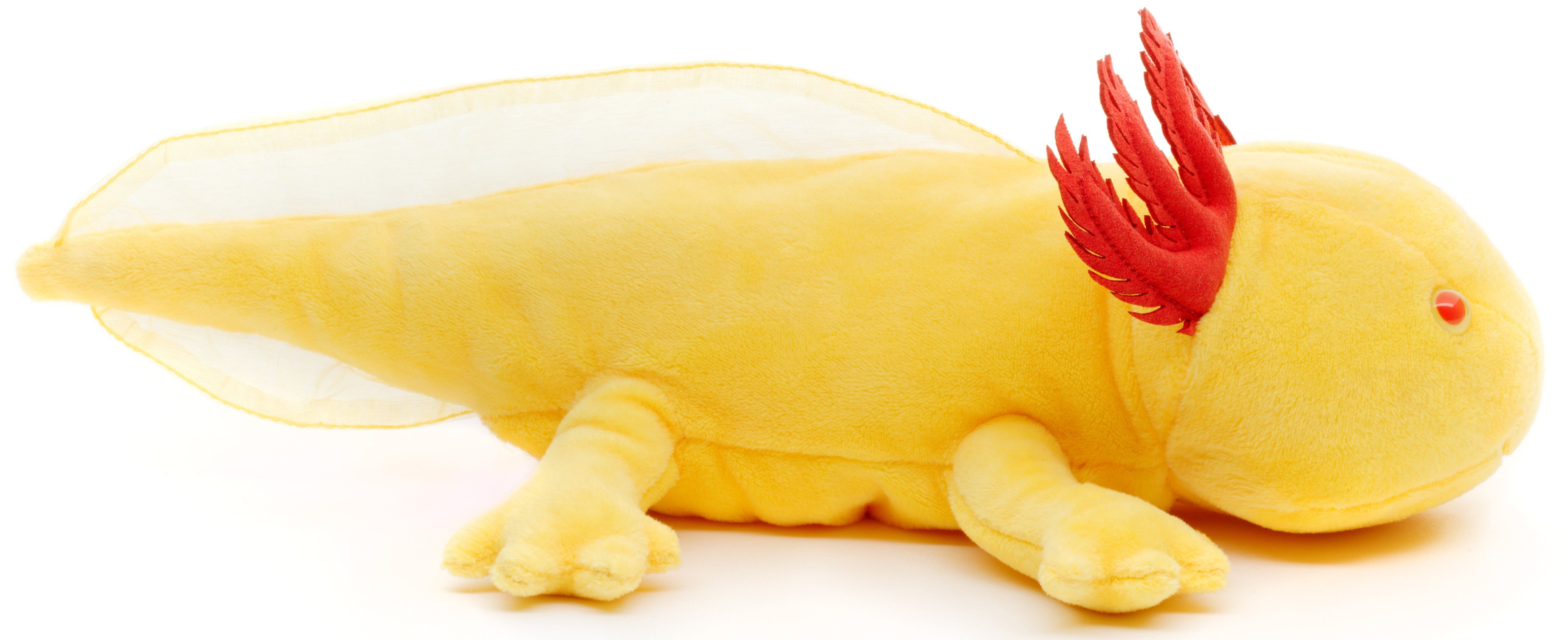 Uni-Toys Kuscheltier Axolotl - verschiedene Farben - 32 cm (Länge) - Plüsch, Plüschtier, zu 100 % recyceltes Füllmaterial