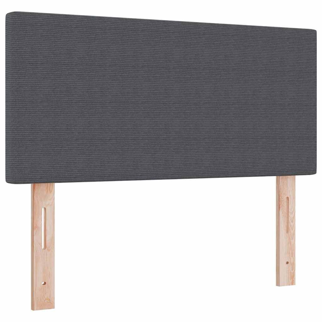 vidaXL Kopfteil Kopfteil mit Kopfteil Dunkelgrau 80 cm Rippstoff, (1 St)