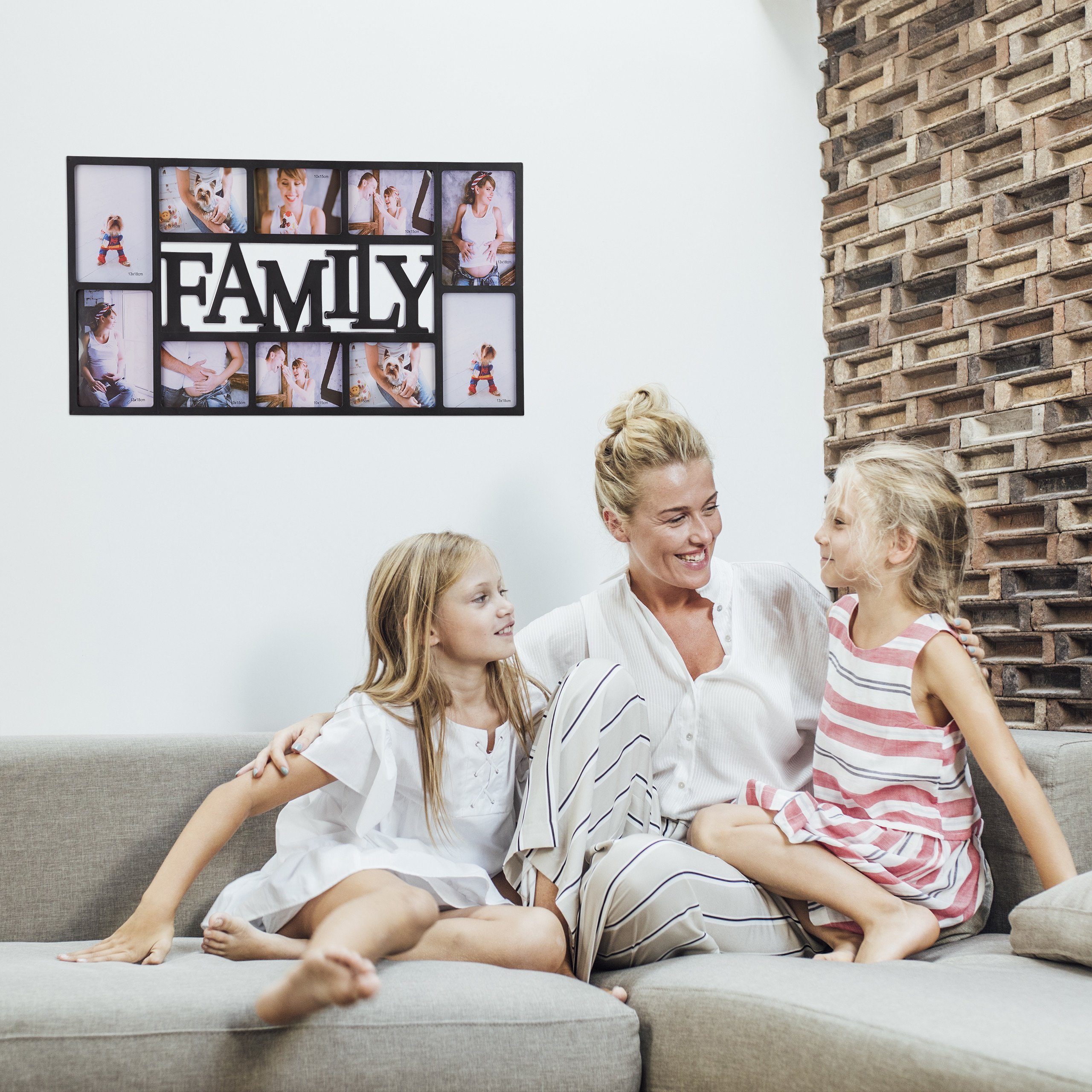 relaxdays Collagerahmen Bilderrahmen Familie für 10 günstig online kaufen
