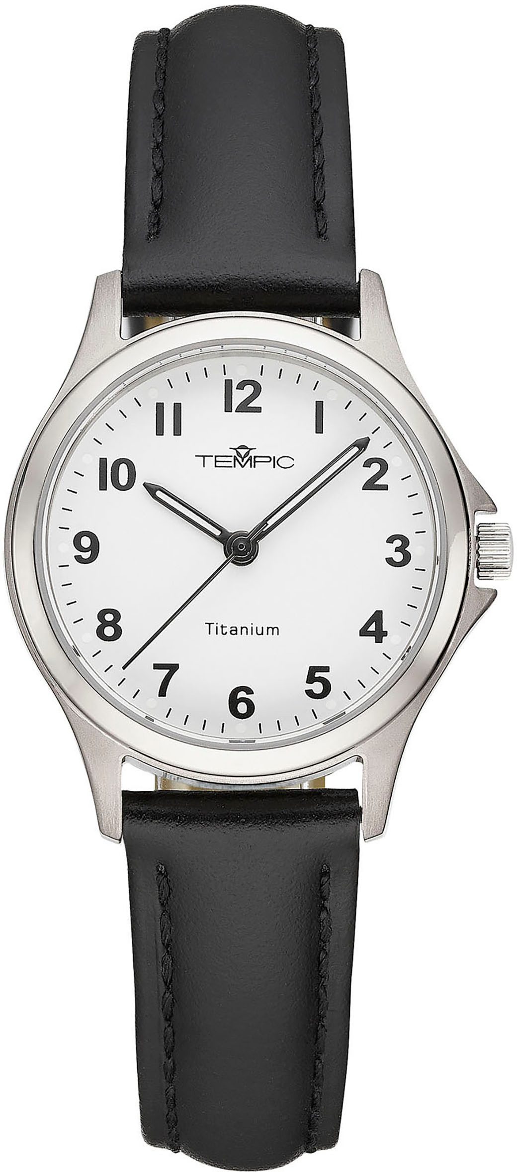 Tempic Titanuhr, Quarzuhr, Armbanduhr, Damenuhr, analog, Lederarmband günstig online kaufen
