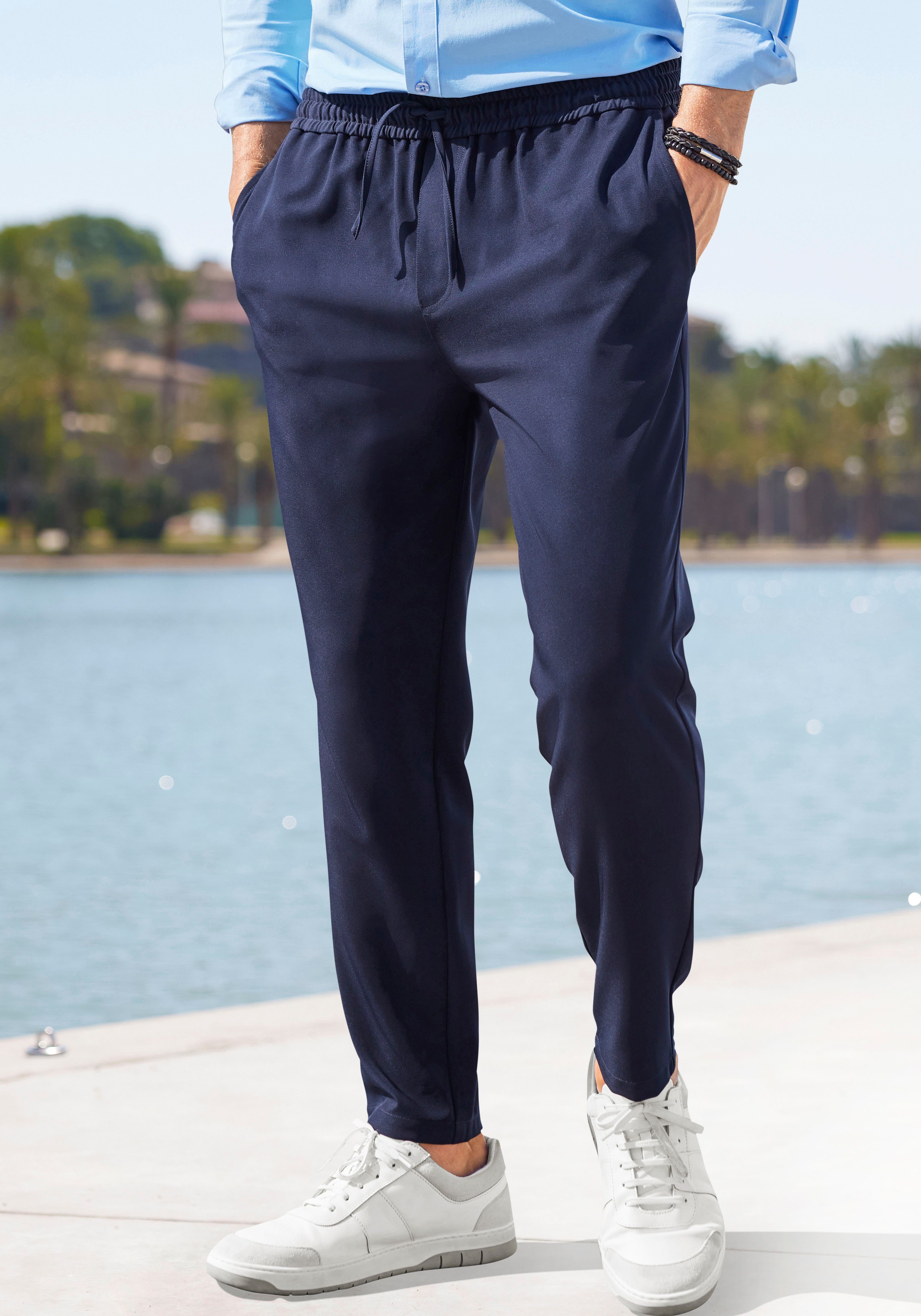 John Devin Jogger Pants Jogg Pants Slim Fit, aus leichter Webqualität