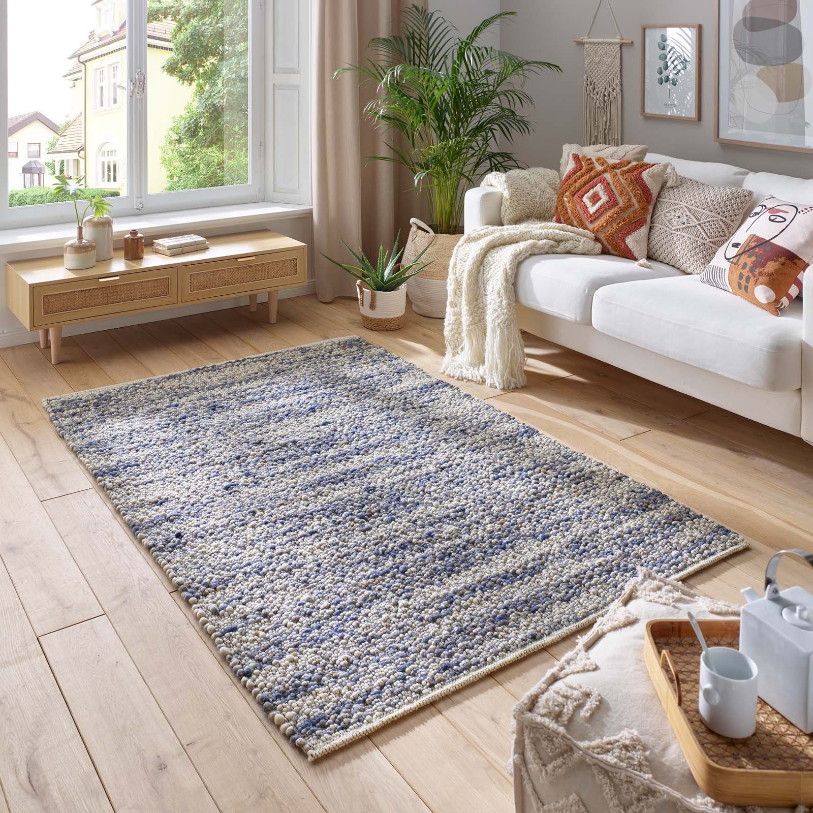 TaraCarpet Wollteppich TaraCarpet Neuberg handgewebter Schurwollteppich günstig online kaufen