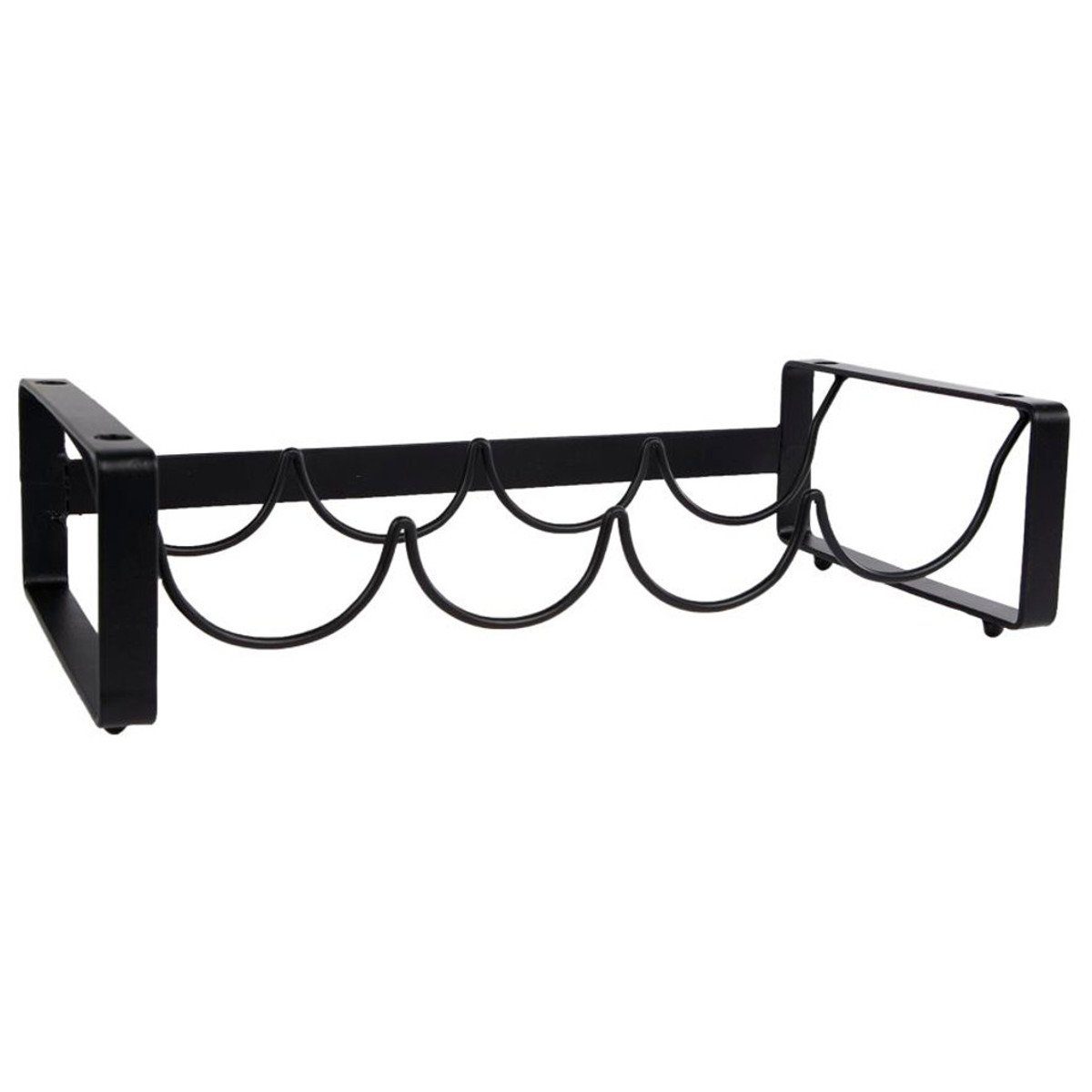 Home Flaschenhalter 4 schwarz Weinregal Macosa für Weinflaschen Flaschenregal Ablageregal Weinflaschenhalter modern stapelbar, Metall freistehend