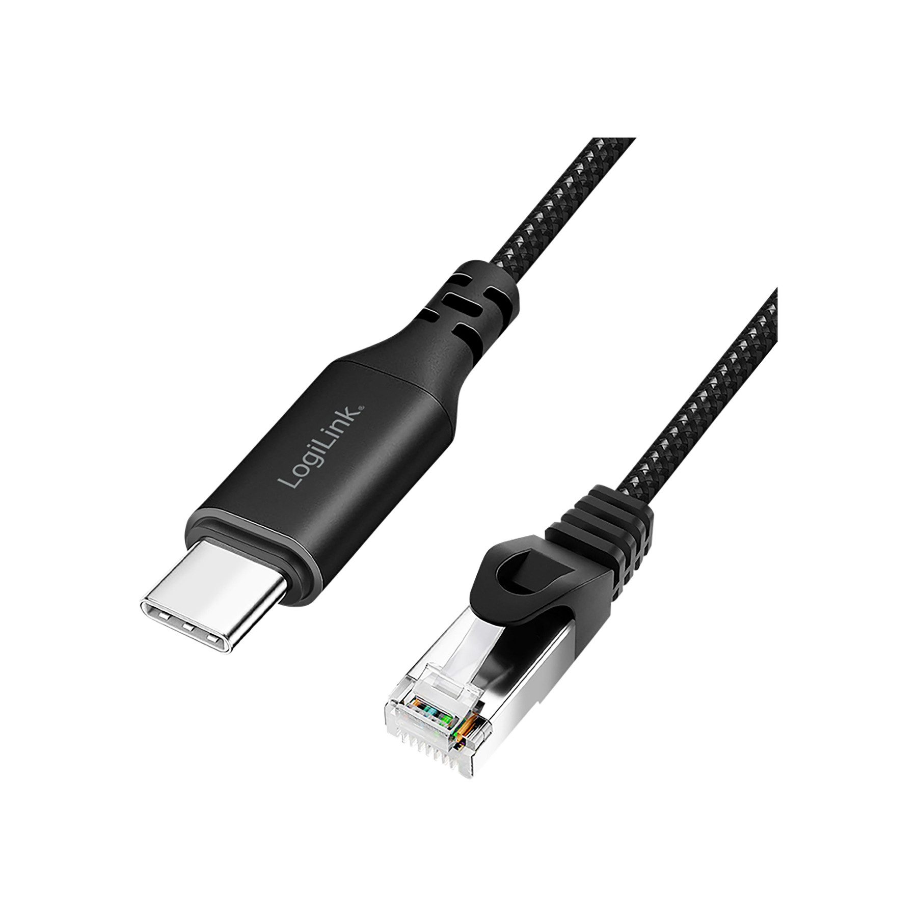 LogiLink LOGILINK USB-C Ethernet-Kabel CAT6 CU0412 USB-C 3.2 auf RJ 45 2m LAN-Kabel