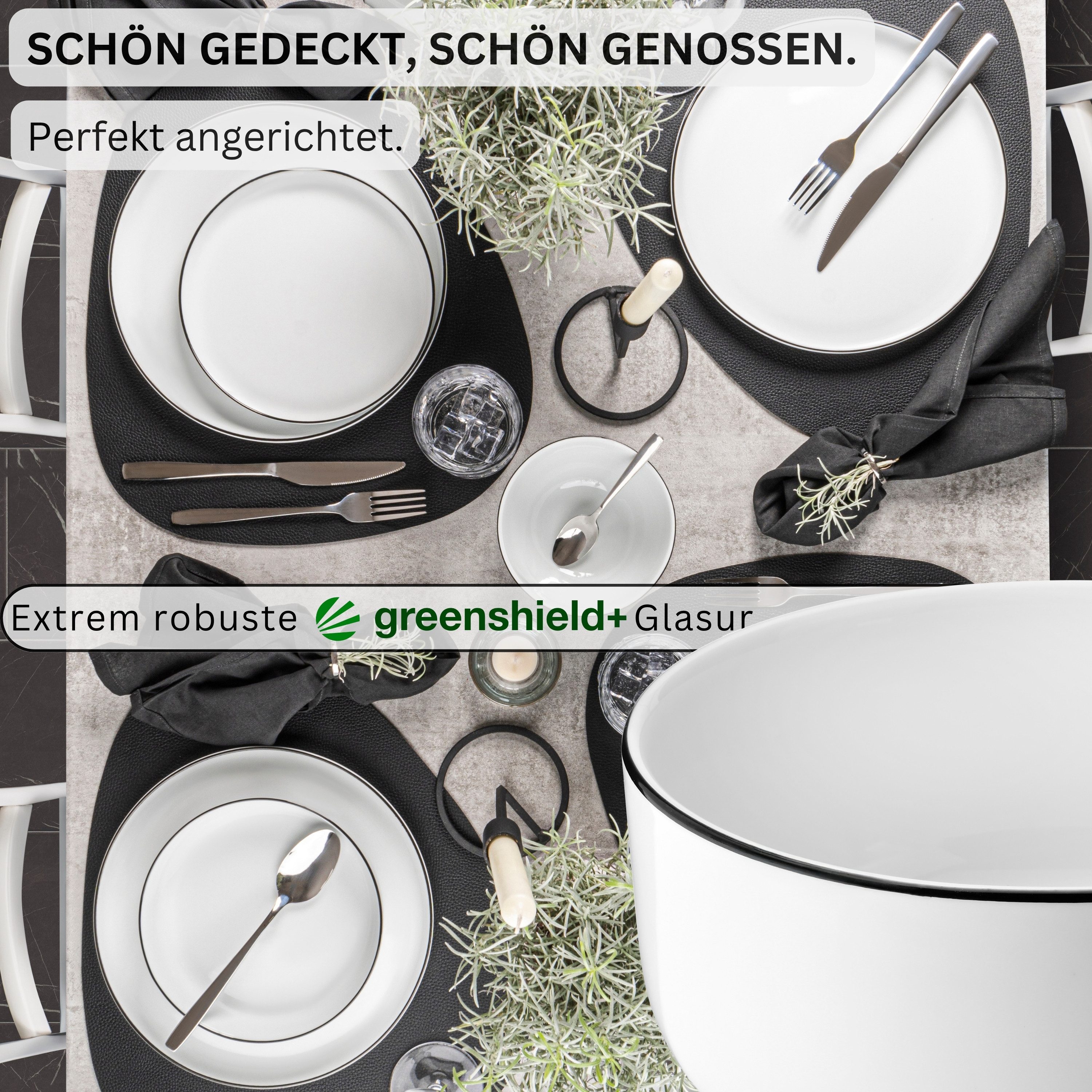 SÄNGER Müslischale Marlo Müslischalen Set, Weiß, Porzellan, (Set, 6-tlg), Ø14x6,3cm, Mikrowellenfest – Bild 3 von 5