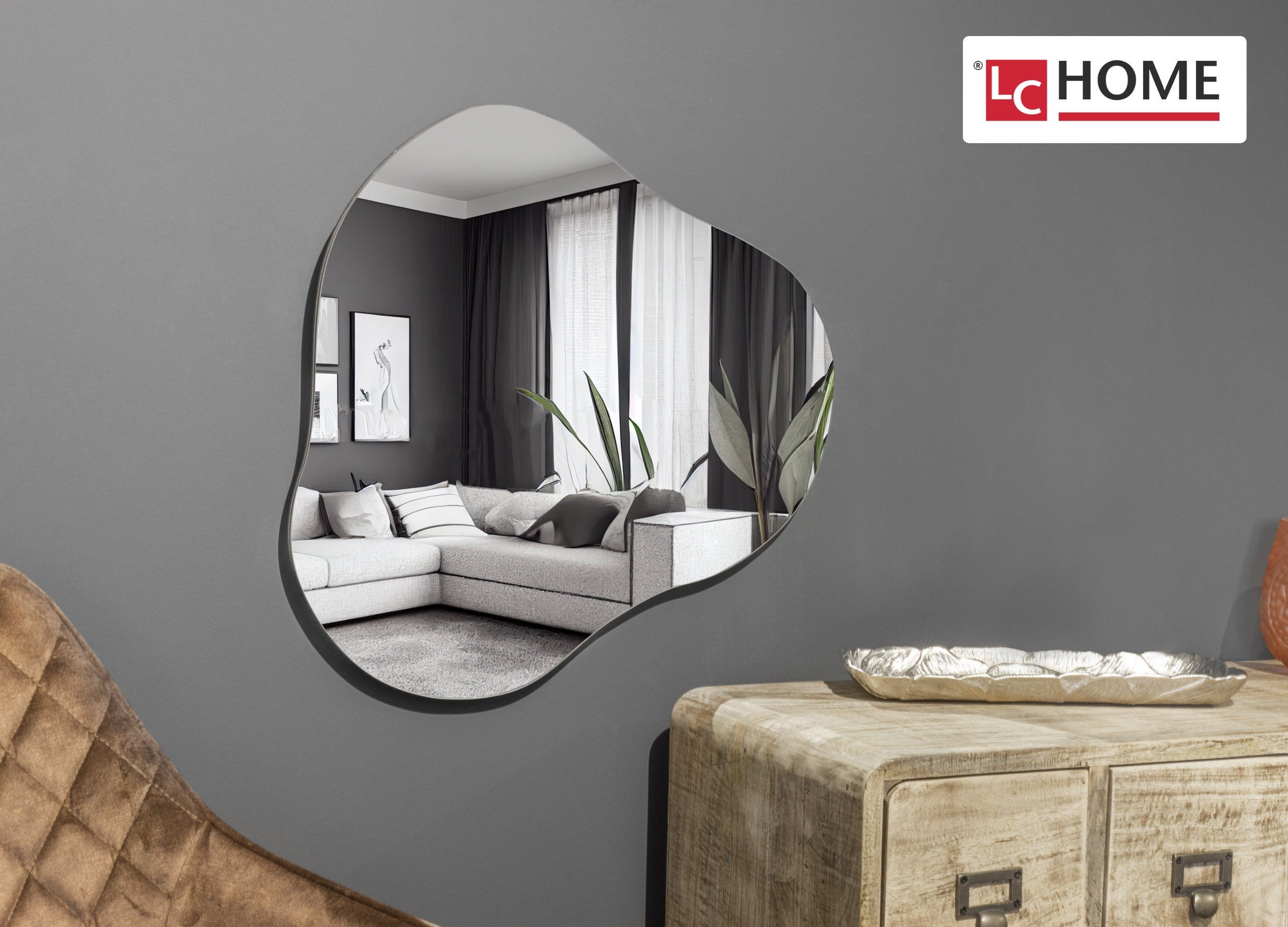 LC Home Wandspiegel asymmetrischer Wandspiegel 50x80cm günstig online kaufen