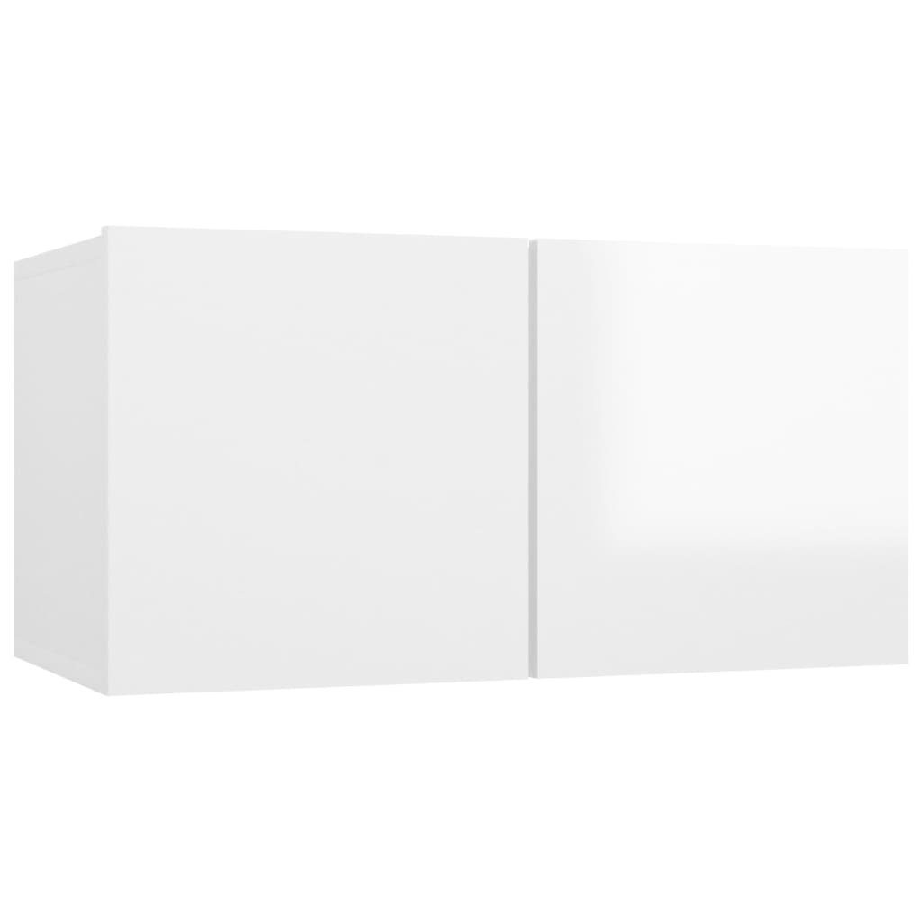 furnicato TV-Schrank TV-Hängeschrank Hochglanz-Weiß 60x30x30 cm (1-St) günstig online kaufen