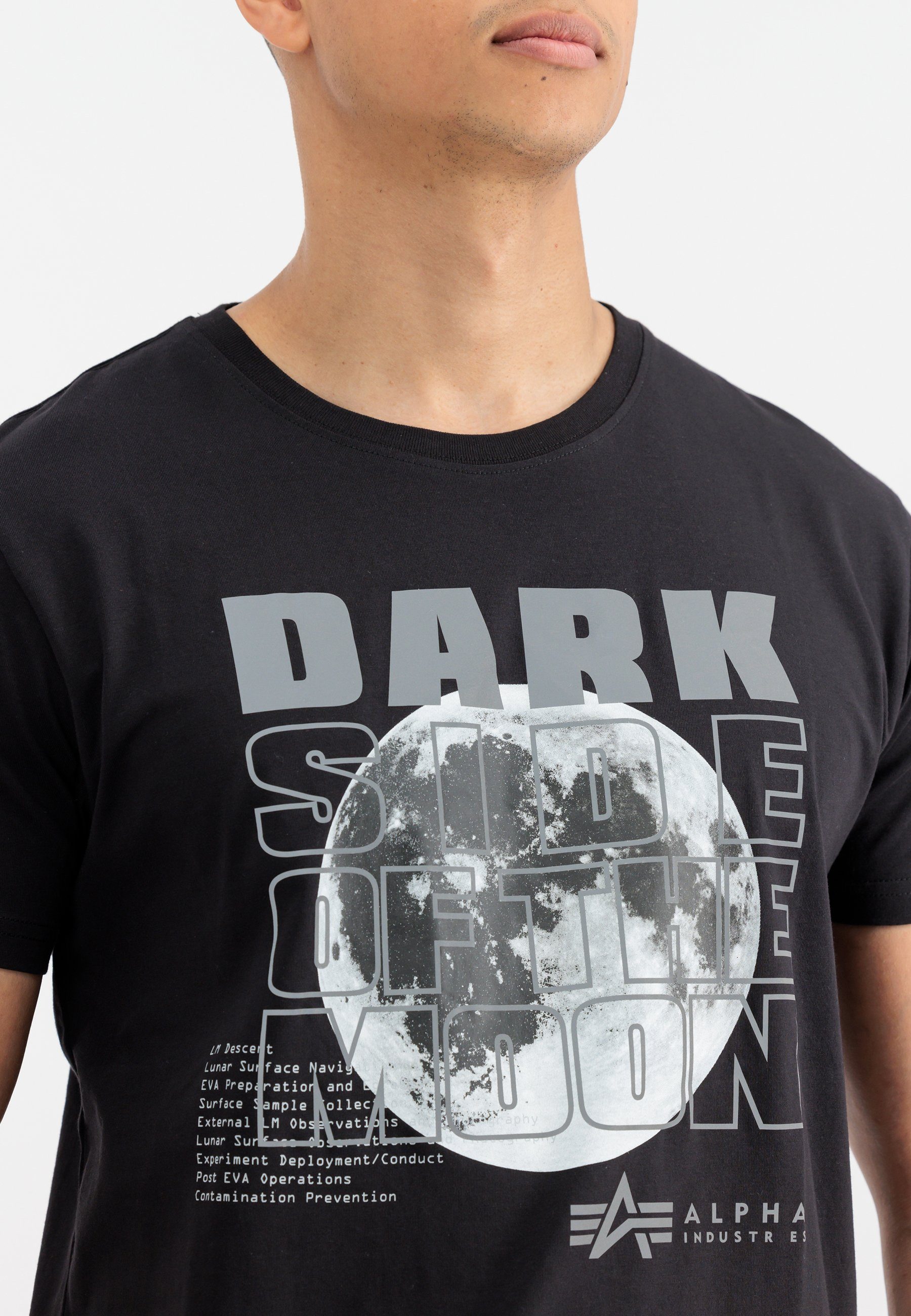 Alpha Alpha T-Shirt black/reflective Industries T-Shirts Side Men Dark Industries T-Shirt -