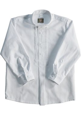 OS-Trachten Trachtenhemd Quogel Langarmhemd für Jungen mit Stehkragen mit Kragenriegel