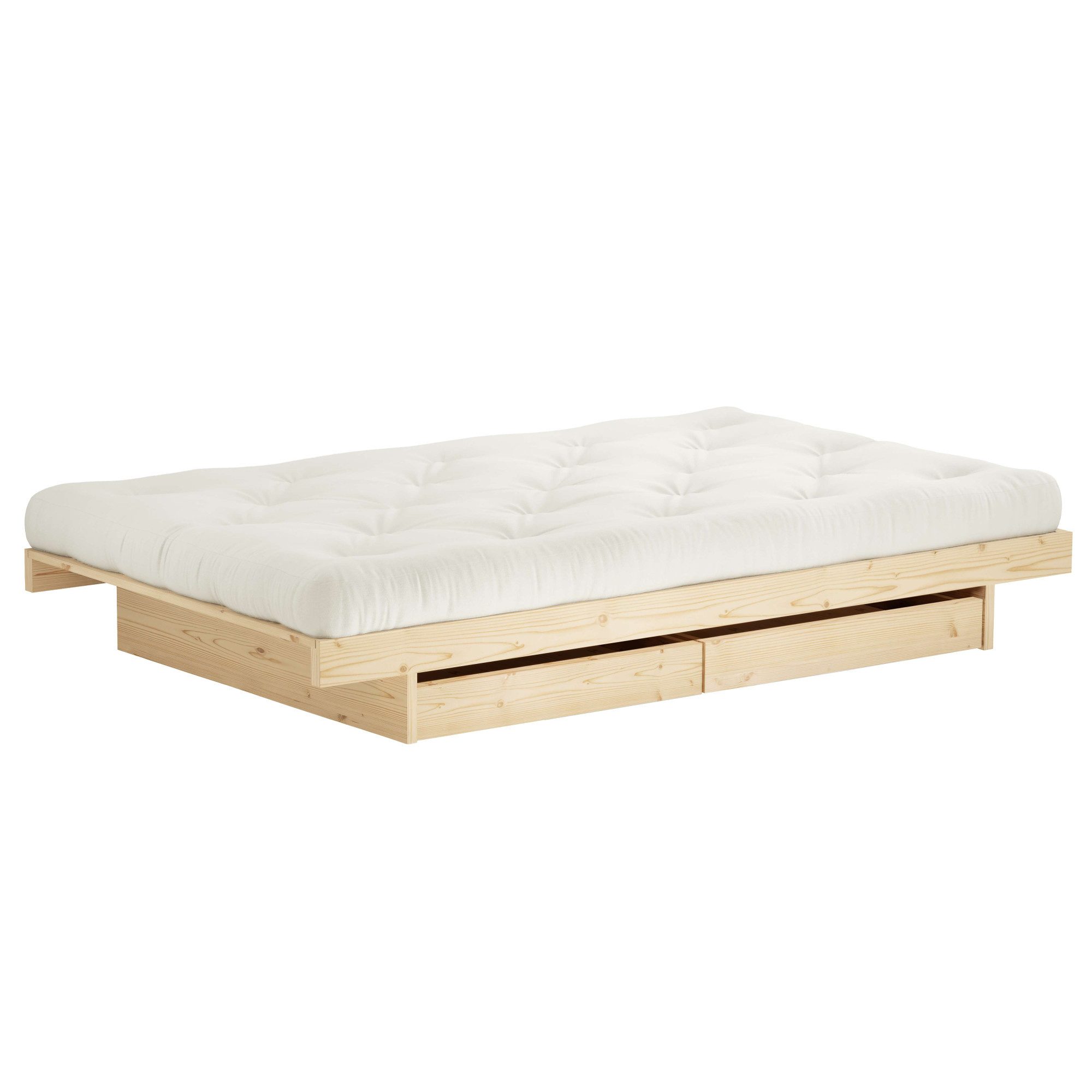 Karup Design Bettgestell Kanso Bed, Stauraumbett, Bett mit oder ohne Schubladen, Bett mit/ohne Schubladen, inkl Lattenrost, FSC®zertifiert