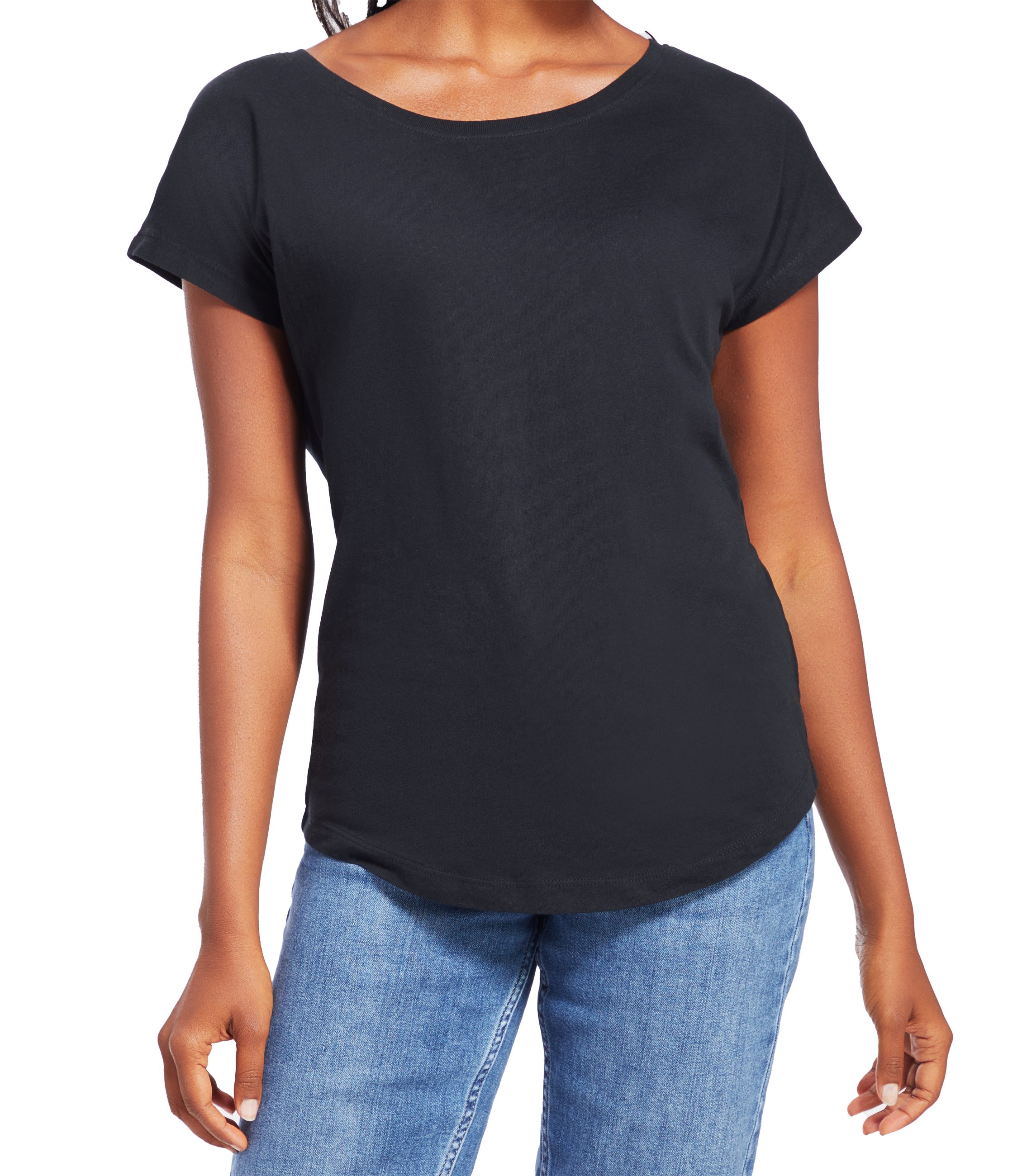 Mantis T-Shirt 1er/2er Pack Damen Loose Fit T-Shirt für Frauen u. Mädchen (1-tlg) Geschwungener Saum