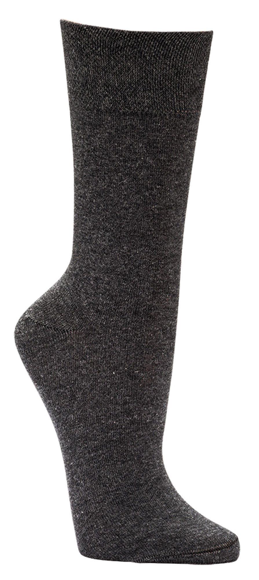 Wowerat Komfortsocken 3 Paar Wellness-Socken, Baumwolle, breiter Piqué-Bund, ohne Gummidruck