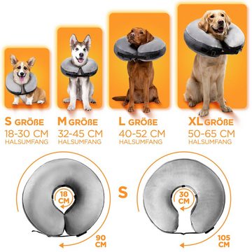 Tierhood Schutzkragen Tierhood® aufblasbare Halskrause für Hunde & Katzen - Leckschutz Hund, S