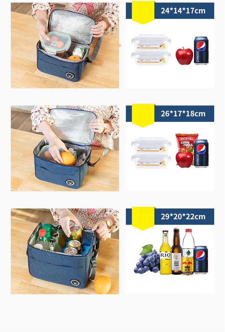 L.Ru UG Lunchbox Isolierte Lunchtasche für Kühlakkus Picknickkorb mit Frauen, verstellbarem Kühltasche, Schultergurt, 2 Geschenke), Bento-Tasche Paare, groß für süße für Lunchtaschen Lunch-Rucksack, Lunchtaschen, (1-tlg